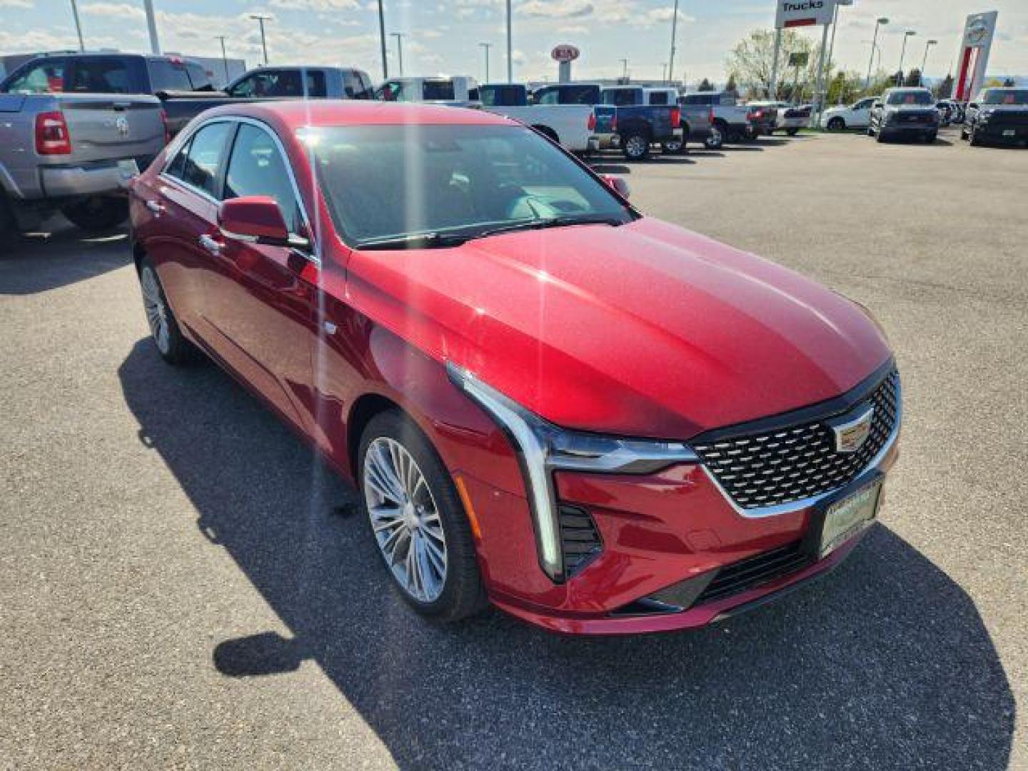 2022 Infrared Tintcoat /Cinnamon w/Jet Black Accents Cadillac CT4 Premium Luxury (1G6DF5RL7N0) with an 2.7L L4 DOHC 16V TURBO engine, 8-Speed Automatic transmission, located at 1235 N Woodruff Ave., Idaho Falls, 83401, (208) 523-1053, 43.507172, -112.000488 - Wow, just wow!! This is one really nice car! It will check all the boxes- fuel efficient, powerful, AWD, comfortable, luxurious, great looking, roomy, fun to drive, the list goes on and on! It has all the driver safety options, heads up display, adjustable driving specs, navigation, Apple car play, - Photo#8