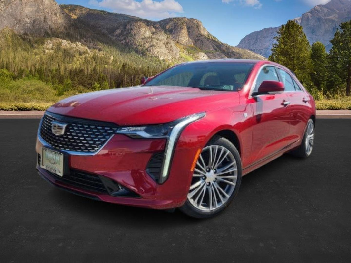 2022 Infrared Tintcoat /Cinnamon w/Jet Black Accents Cadillac CT4 (1G6DF5RL7N0) with an 27L L4 DOHC 16V TURBO engine, Automatic transmission, located at 1175 N Woodruff Ave, Idaho Falls, ID, 83401, 43.506901, -111.999657 - Wow, just wow!! This is one really nice car! It will check all the boxes- fuel efficient, powerful, AWD, comfortable, luxurious, great looking, roomy, fun to drive, the list goes on and on! It has all the driver safety options, heads up display, adjustable driving specs, navigation, Apple car play, - Photo#1