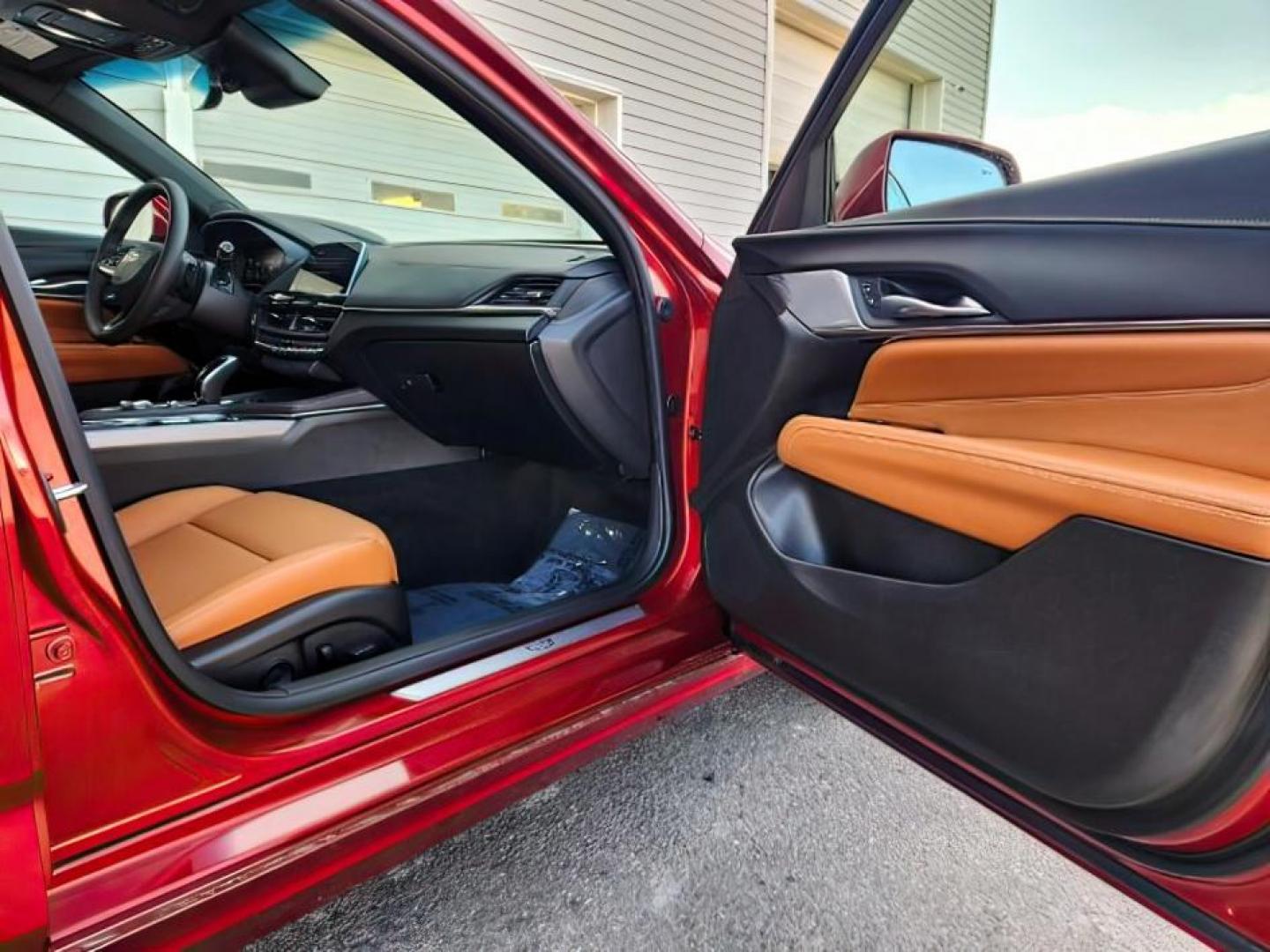 2022 Infrared Tintcoat /Cinnamon w/Jet Black Accents Cadillac CT4 (1G6DF5RL7N0) with an 27L L4 DOHC 16V TURBO engine, Automatic transmission, located at 1175 N Woodruff Ave, Idaho Falls, ID, 83401, 43.506901, -111.999657 - Wow, just wow!! This is one really nice car! It will check all the boxes- fuel efficient, powerful, AWD, comfortable, luxurious, great looking, roomy, fun to drive, the list goes on and on! It has all the driver safety options, heads up display, adjustable driving specs, navigation, Apple car play, - Photo#23