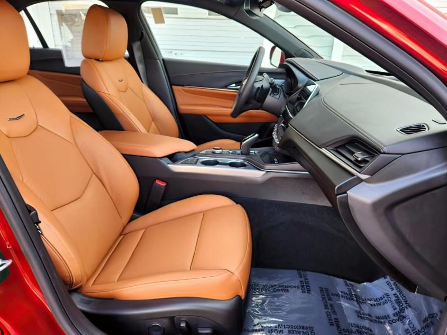 2022 Infrared Tintcoat /Cinnamon w/Jet Black Accents Cadillac CT4 (1G6DF5RL7N0) with an 27L L4 DOHC 16V TURBO engine, Automatic transmission, located at 1175 N Woodruff Ave, Idaho Falls, ID, 83401, 43.506901, -111.999657 - Wow, just wow!! This is one really nice car! It will check all the boxes- fuel efficient, powerful, AWD, comfortable, luxurious, great looking, roomy, fun to drive, the list goes on and on! It has all the driver safety options, heads up display, adjustable driving specs, navigation, Apple car play, - Photo#24