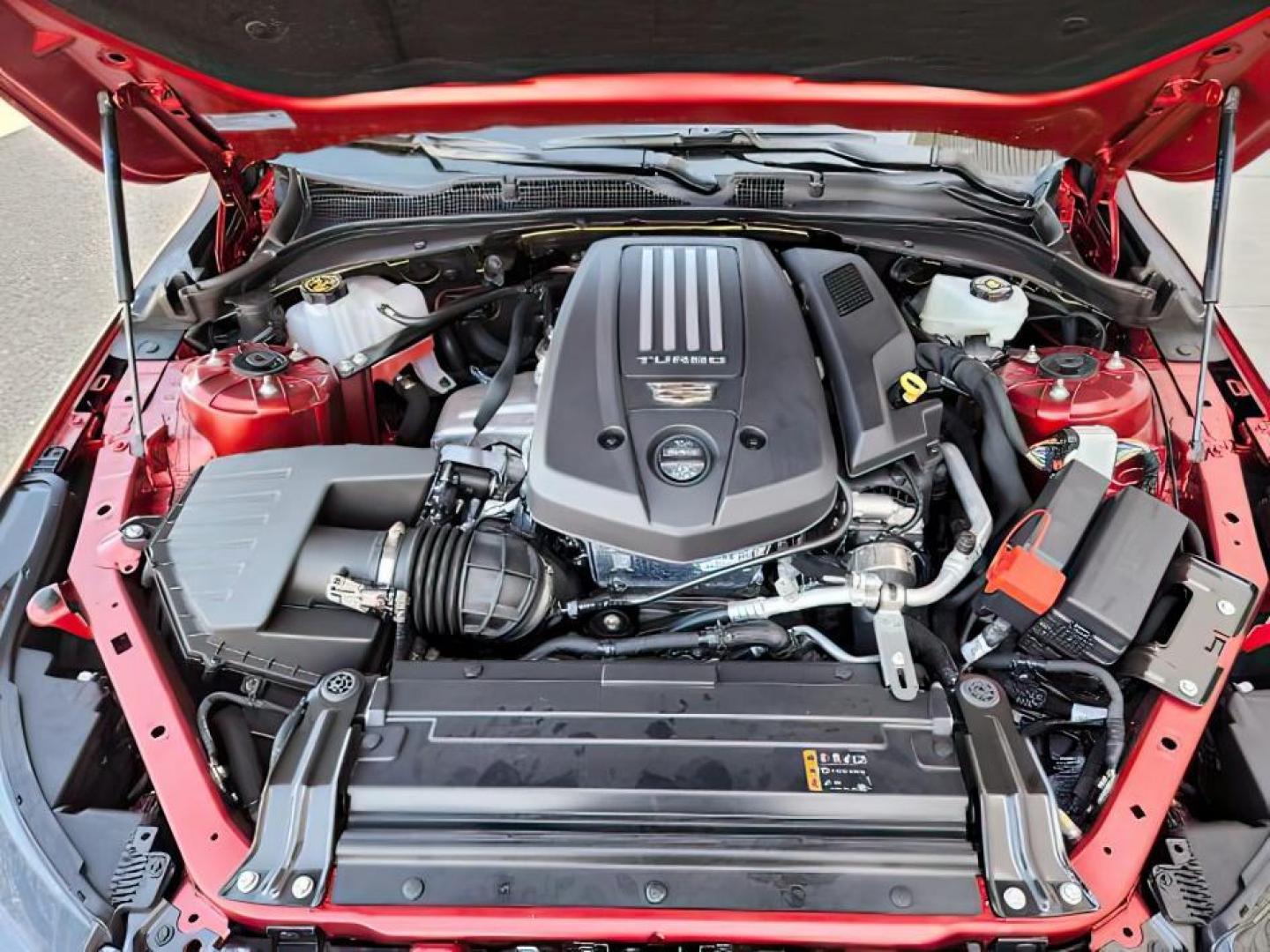 2022 Infrared Tintcoat /Cinnamon w/Jet Black Accents Cadillac CT4 (1G6DF5RL7N0) with an 27L L4 DOHC 16V TURBO engine, Automatic transmission, located at 1175 N Woodruff Ave, Idaho Falls, ID, 83401, 43.506901, -111.999657 - Wow, just wow!! This is one really nice car! It will check all the boxes- fuel efficient, powerful, AWD, comfortable, luxurious, great looking, roomy, fun to drive, the list goes on and on! It has all the driver safety options, heads up display, adjustable driving specs, navigation, Apple car play, - Photo#27