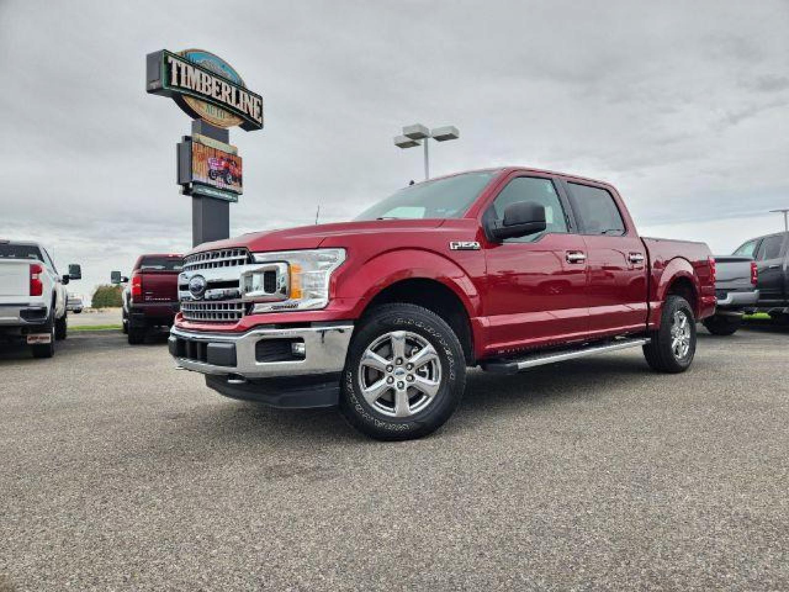 2019 Ruby Red Metallic Tinted Clear Coat /Medium Earth Gray, cloth Ford F-150 XLT SuperCrew 5.5-ft. Bed 4WD (1FTEW1EP4KK) with an 2.7L V6 DOHC 24V engine, Automatic transmission, located at 1235 N Woodruff Ave., Idaho Falls, 83401, (208) 523-1053, 43.507172, -112.000488 - Here is your new pre-owned 2019 Ford F-150 XLT with low miles! This pickup is as clean today as it was the day it rolled off of the assembly line! The SuperCrew has all the leg room you need and then some! Your vehicle comes with near new GOOD YEAR WRANGLER tires with 95% tread left on them. Come on - Photo #0