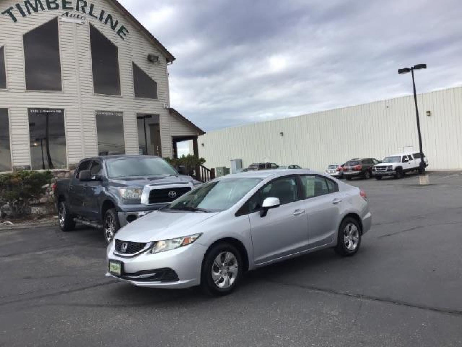 2013 Urban Titanium Metallic /Stone Cloth Interior Honda Civic LX Sedan 5-Speed AT (19XFB2F52DE) with an 1.8L L4 SOHC 16V engine, 5-Speed Automatic transmission, located at 1235 N Woodruff Ave., Idaho Falls, 83401, (208) 523-1053, 43.507172, -112.000488 - Photo #0