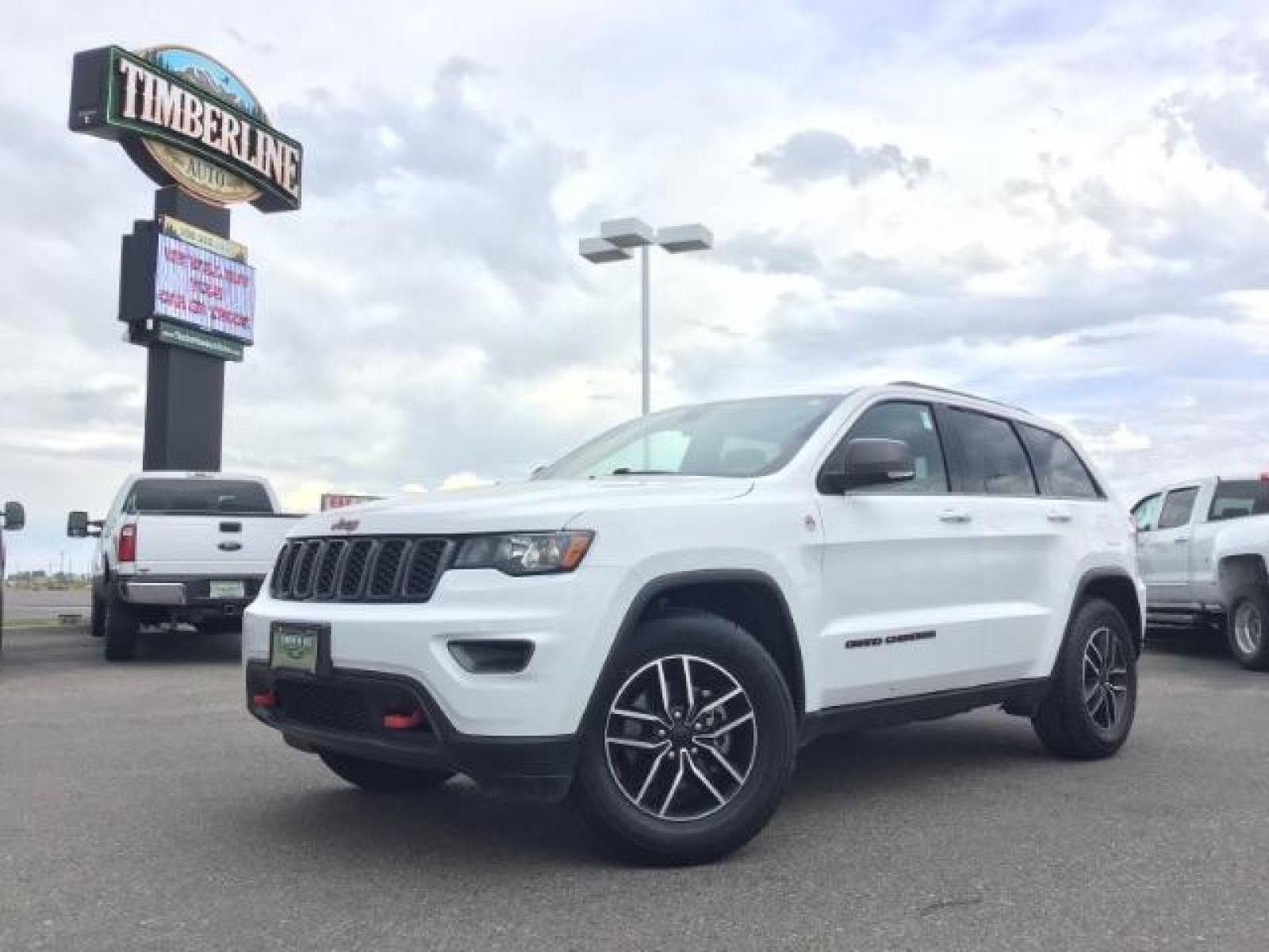 2020 Bright White Clear Coat /Black/Ruby Red, leather Jeep Grand Cherokee Trailhawk 4WD (1C4RJFLG5LC) with an 3.6L V6 DOHC 24V engine, 8-Speed Automatic transmission, located at 1235 N Woodruff Ave., Idaho Falls, 83401, (208) 523-1053, 43.507172, -112.000488 - Photo #0