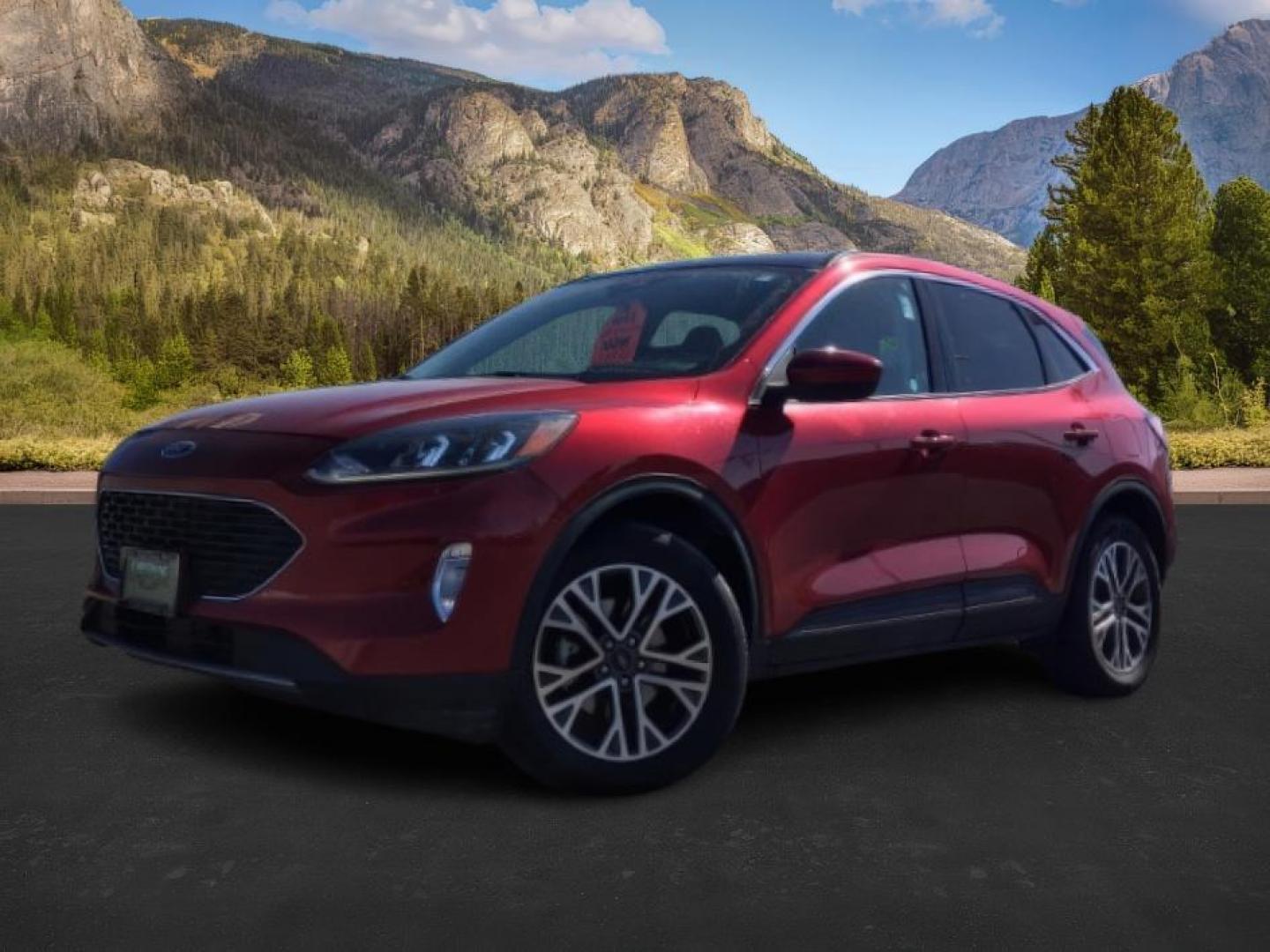2021 Rapid Red Metallic Tinted Clearcoat /Ebony Ford Escape (1FMCU9H62MU) with an 15L L3 engine, Automatic transmission, located at 1175 N Woodruff Ave, Idaho Falls, ID, 83401, 43.506901, -111.999657 - 2021 Ford Escape SEL package with the 1.5L EcoBoost engine, heated seats, remote start, dual moonroof, and so much more! **At Timberline Auto it is always easy to find a great deal on your next vehicle! Our experienced sales staff can help find the right vehicle that will fit your needs. Our knowl - Photo#0