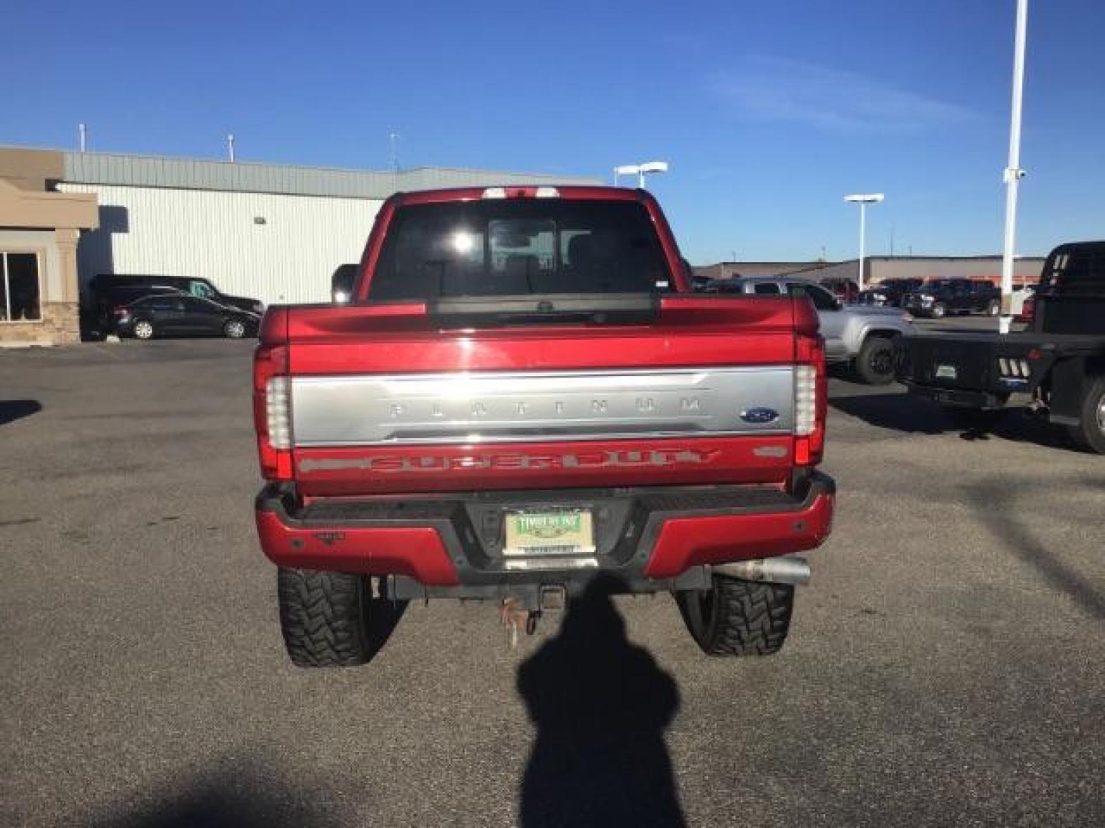 2018 RED /LEATHER Ford F-350 SD PLATINUM (1FT8W3BT4JE) with an 6.7 engine, AUTOMATIC transmission, located at 1235 N Woodruff Ave., Idaho Falls, 83401, (208) 523-1053, 43.507172, -112.000488 - This 2018 Ford F350 Platinum , has the 6.7L V8 diesel motor. Comes with retractable running boards, turnover ball, in the bed of the truck, push button start, navigation, lift kit, heated and cooled seats, sunroof, and bluetooth. At Timberline Auto it is always easy to find a great deal on your next - Photo #3
