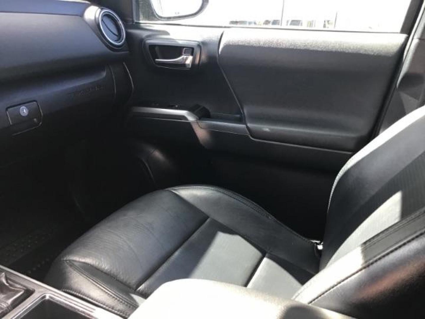 2018 Midnight Black Metallic /LEATHER Toyota Tacoma SR5 Double Cab Super Long Bed V6 6AT 4WD (5TFDZ5BN9JX) with an 3.5L V6 DOHC 24V engine, 6-Speed Automatic transmission, located at 1235 N Woodruff Ave., Idaho Falls, 83401, (208) 523-1053, 43.507172, -112.000488 - Crew cab, long box, 4X4, leather interior, heated seats, power sliding rear window, factory bed liner, TRD Sport package, full size spare tire, complete front clear bra. Hard to find! - Photo#10