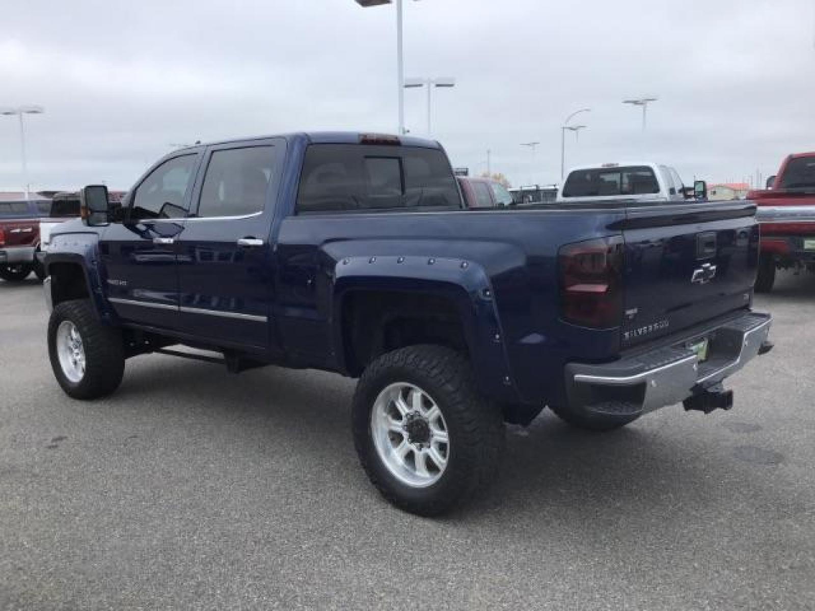 2016 Deep Ocean Blue Metallic /Cocoa/Dune, leather Chevrolet Silverado 3500HD LTZ Crew Cab 4WD (1GC4K0C86GF) with an 6.6L V8 OHV 32V TURBO DIESEL engine, 6-Speed Automatic transmission, located at 1235 N Woodruff Ave., Idaho Falls, 83401, (208) 523-1053, 43.507172, -112.000488 - Photo #2