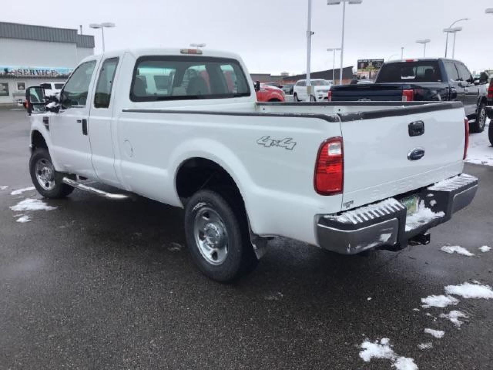 2008 Oxford White /Medium Stone Cloth Interior Ford F-250 SD XLT SuperCab Long Bed 4WD (1FTSX21R68E) with an 6.4L V8 OHV 32V TURBO DIESEL engine, 5-Speed Automatic transmission, located at 1235 N Woodruff Ave., Idaho Falls, 83401, (208) 523-1053, 43.507172, -112.000488 - This 2008 Ford F250 XLT has the 6.4L diesel motor. It has fixed running boards, cloth interior, AM/FM CD stereo, keyless remote, power locks, power windows, and integrated trailer brake. At Timberline Auto it is always easy to find a great deal on your next vehicle! Our experienced sales staff can h - Photo #2