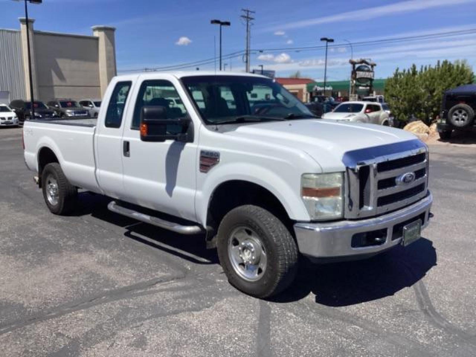 2008 Oxford White /Medium Stone Cloth Interior Ford F-250 SD XLT SuperCab Long Bed 4WD (1FTSX21R68E) with an 6.4L V8 OHV 32V TURBO DIESEL engine, 5-Speed Automatic transmission, located at 1235 N Woodruff Ave., Idaho Falls, 83401, (208) 523-1053, 43.507172, -112.000488 - This 2008 Ford F250 XLT has the 6.4L diesel motor. It has fixed running boards, cloth interior, AM/FM CD stereo, keyless remote, power locks, power windows, and integrated trailer brake. At Timberline Auto it is always easy to find a great deal on your next vehicle! Our experienced sales staff can h - Photo #32