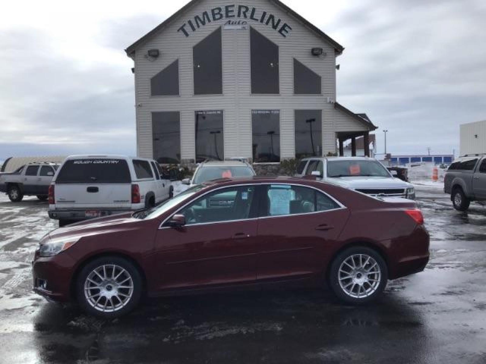 2015 Butte Red Metallic /Jet Black Chevrolet Malibu 2LT (1G11D5SL5FF) with an 2.5L L4 DOHC 16V engine, 6-Speed Automatic transmission, located at 1235 N Woodruff Ave., Idaho Falls, 83401, (208) 523-1053, 43.507172, -112.000488 - This 2015 Chevrolet Malibu 2LT, has 134,000 miles. Comes with Leather interior, heated seats, power seats, blue tooth audio, touch screen stereo, and back up camera. At Timberline Auto it is always easy to find a great deal on your next vehicle! Our experienced sales staff can help find the right v - Photo #1