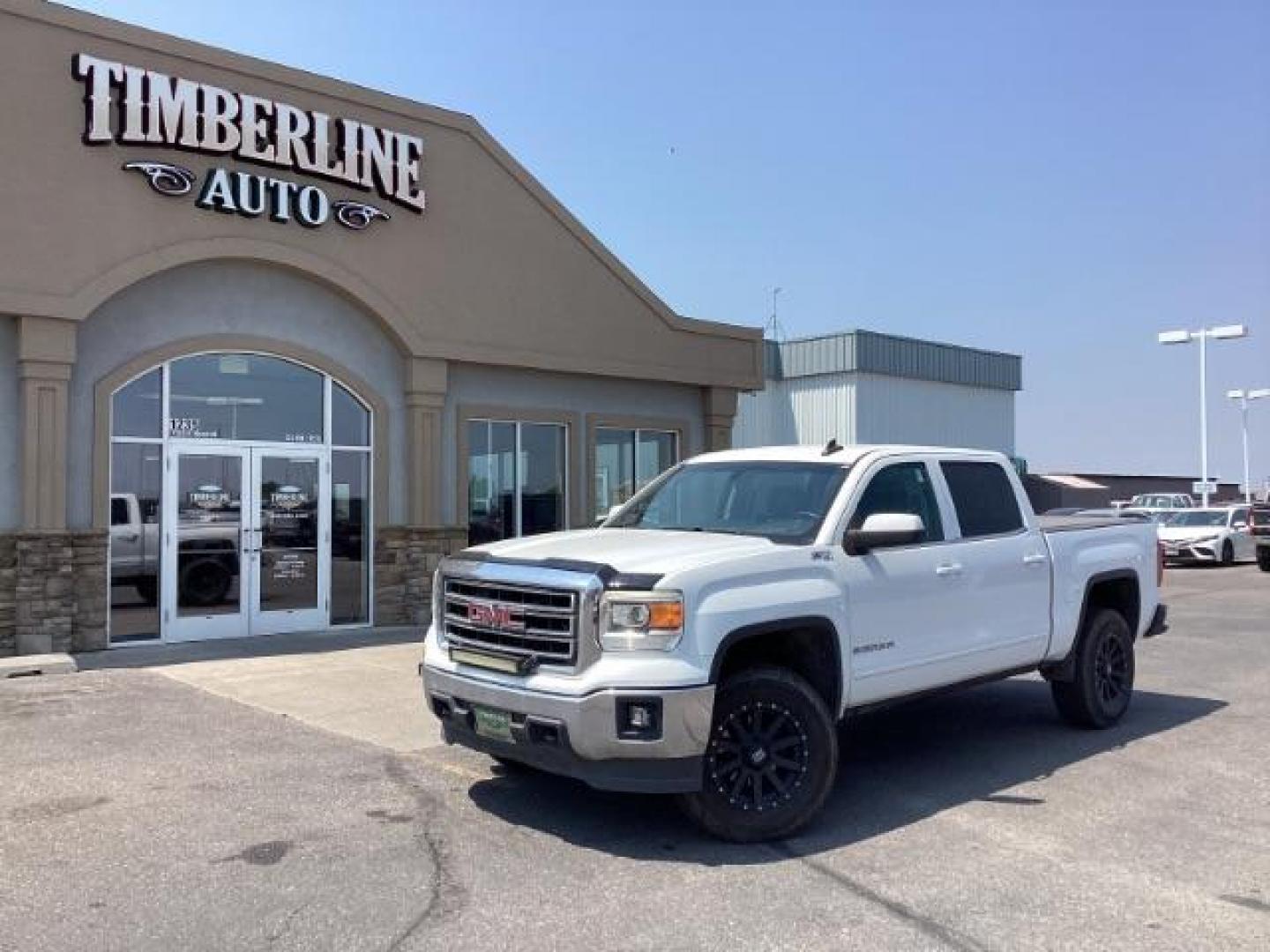 2015 Summit White /Jet Black, cloth GMC Sierra 1500 SLE Crew Cab Short Box 4WD (3GTU2UEC3FG) with an 5.3L V8 OHV 16V engine, 6-Speed Automatic transmission, located at 1235 N Woodruff Ave., Idaho Falls, 83401, (208) 523-1053, 43.507172, -112.000488 - New Inventory. Going thru service and inspection. Call for more pictures. At Timberline Auto it is always easy to find a great deal on your next vehicle! Our experienced sales staff can help find the right vehicle that will fit your needs. Our knowledgeable finance department has options for almost - Photo#0