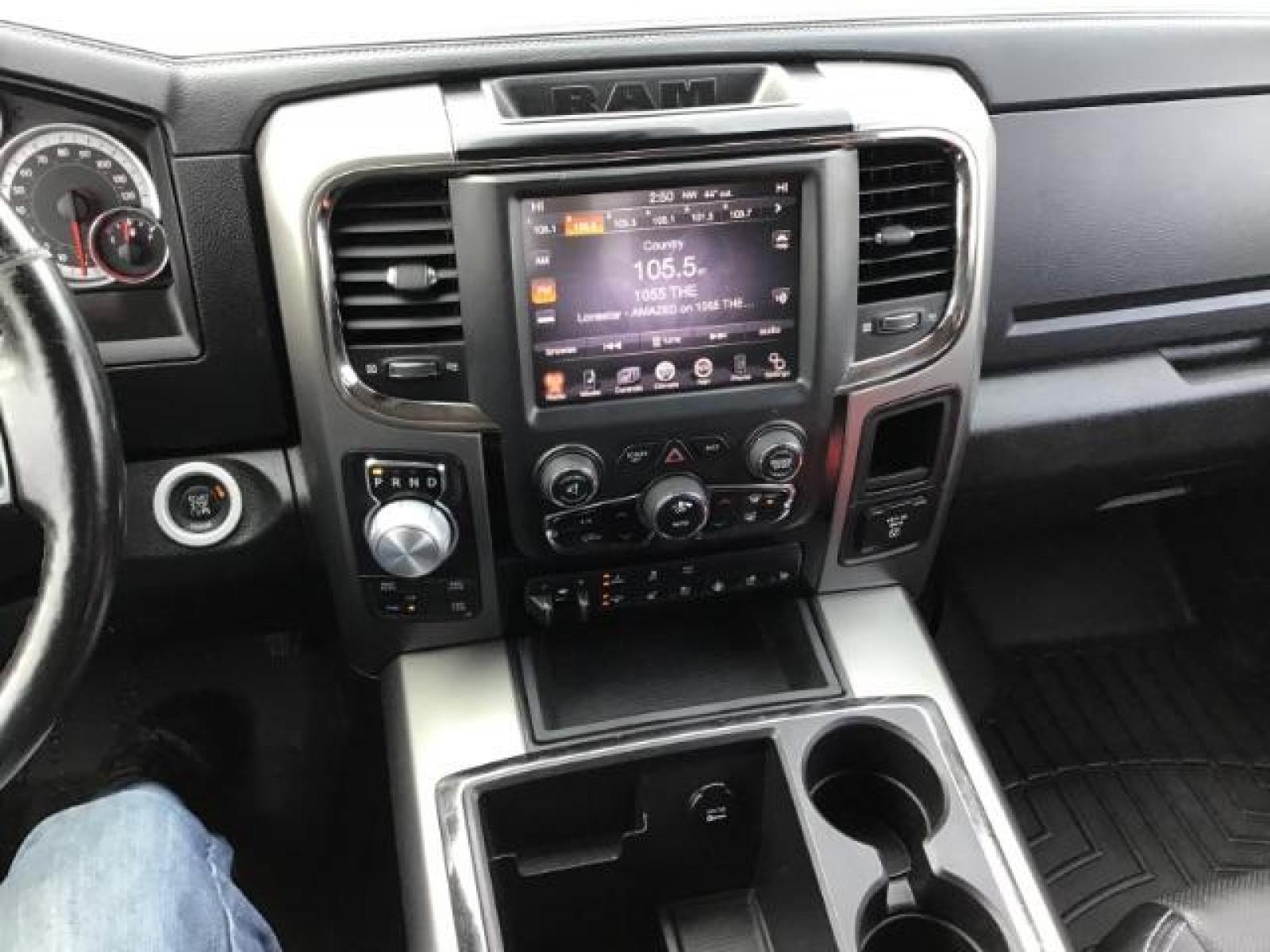 2014 Bright White Clearcoat /Black RAM 1500 Sport Crew Cab LWB 4WD (1C6RR7UT5ES) with an 5.7L V8 OHV 16V engine, 8-Speed Automatic transmission, located at 1235 N Woodruff Ave., Idaho Falls, 83401, (208) 523-1053, 43.507172, -112.000488 - This 2014 Ram 1500 Sport 4x4, has the 5.7L Hemi motor. It has 115,000 miles. Comes with leather interior, heated and cooled seats, power seats, blue tooth audio, back up camera, and power windows and locks. At Timberline Auto it is always easy to find a great deal on your next vehicle! Our experienc - Photo #10