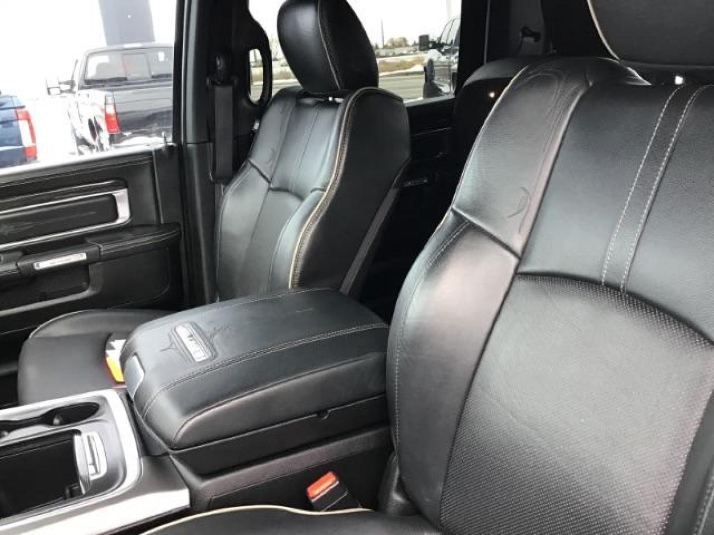 2017 Pearl White /Black/Cattle Tan, premium leather RAM 3500 Longhorn Crew Cab LWB 4WD (3C63R3KL4HG) with an 6.7L L6 OHV 24V TURBO DIESEL engine, 6-Speed Automatic transmission, located at 1235 N Woodruff Ave., Idaho Falls, 83401, (208) 523-1053, 43.507172, -112.000488 - Photo#9