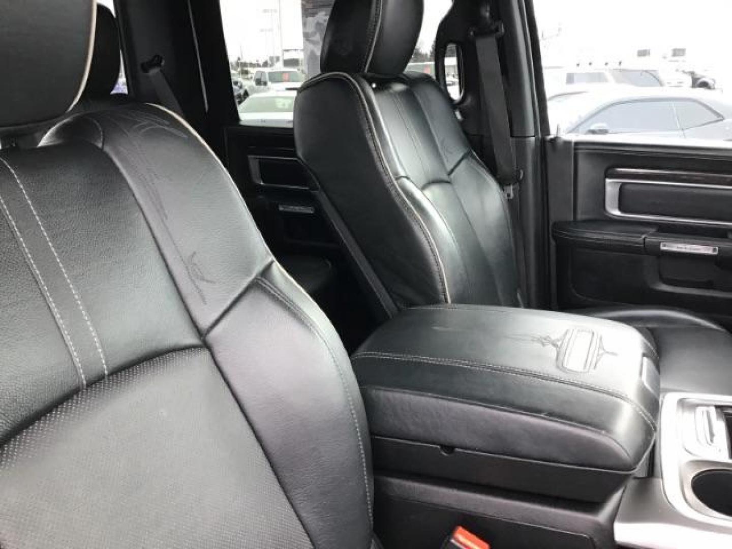 2017 Pearl White /Black/Cattle Tan, premium leather RAM 3500 Longhorn Crew Cab LWB 4WD (3C63R3KL4HG) with an 6.7L L6 OHV 24V TURBO DIESEL engine, 6-Speed Automatic transmission, located at 1235 N Woodruff Ave., Idaho Falls, 83401, (208) 523-1053, 43.507172, -112.000488 - Photo#22