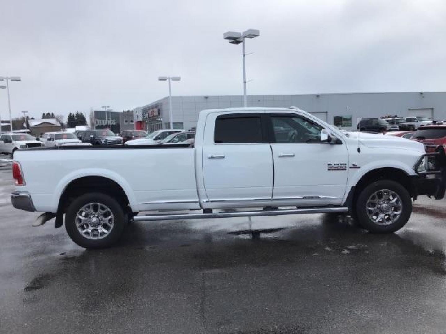 2017 Pearl White /Black/Cattle Tan, premium leather RAM 3500 Longhorn Crew Cab LWB 4WD (3C63R3KL4HG) with an 6.7L L6 OHV 24V TURBO DIESEL engine, 6-Speed Automatic transmission, located at 1235 N Woodruff Ave., Idaho Falls, 83401, (208) 523-1053, 43.507172, -112.000488 - Photo#5
