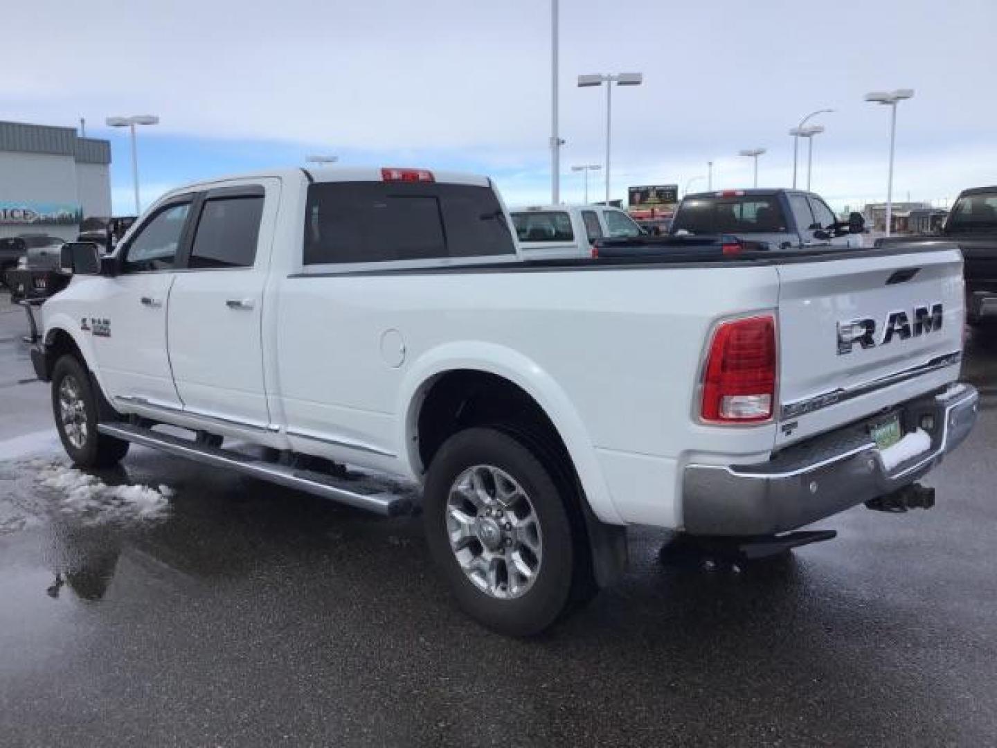 2017 Pearl White /Black/Cattle Tan, premium leather RAM 3500 Longhorn Crew Cab LWB 4WD (3C63R3KL4HG) with an 6.7L L6 OHV 24V TURBO DIESEL engine, 6-Speed Automatic transmission, located at 1235 N Woodruff Ave., Idaho Falls, 83401, (208) 523-1053, 43.507172, -112.000488 - Photo#2
