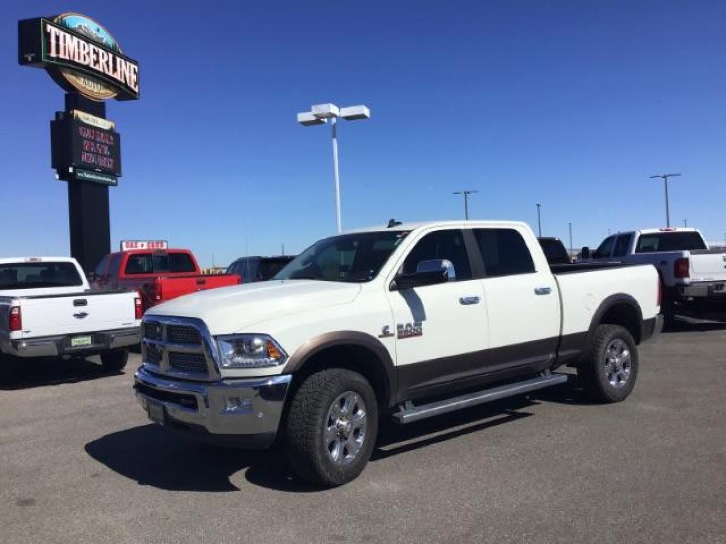 2017 WHITE /Black, leather RAM 3500 Laramie Crew Cab SWB 4WD (3C63R3EL0HG) with an 6.7L L6 OHV 24V TURBO DIESEL engine, 6-Speed Automatic transmission, located at 1235 N Woodruff Ave., Idaho Falls, 83401, (208) 523-1053, 43.507172, -112.000488 - Photo#0
