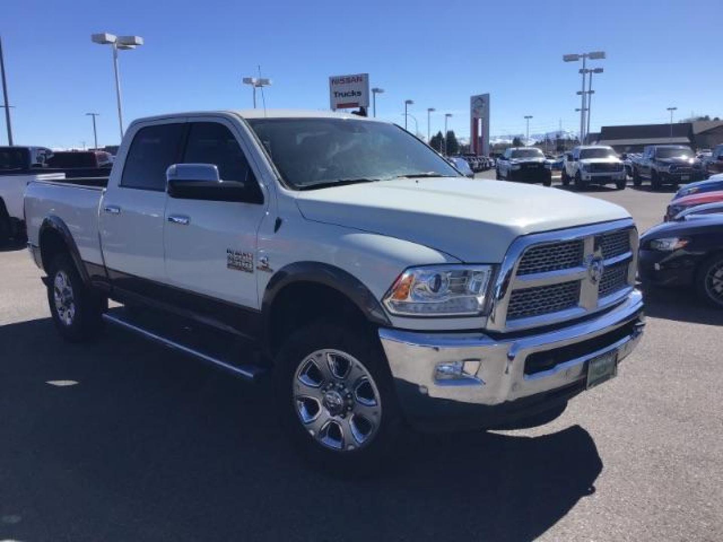 2017 WHITE /Black, leather RAM 3500 Laramie Crew Cab SWB 4WD (3C63R3EL0HG) with an 6.7L L6 OHV 24V TURBO DIESEL engine, 6-Speed Automatic transmission, located at 1235 N Woodruff Ave., Idaho Falls, 83401, (208) 523-1053, 43.507172, -112.000488 - Photo#6