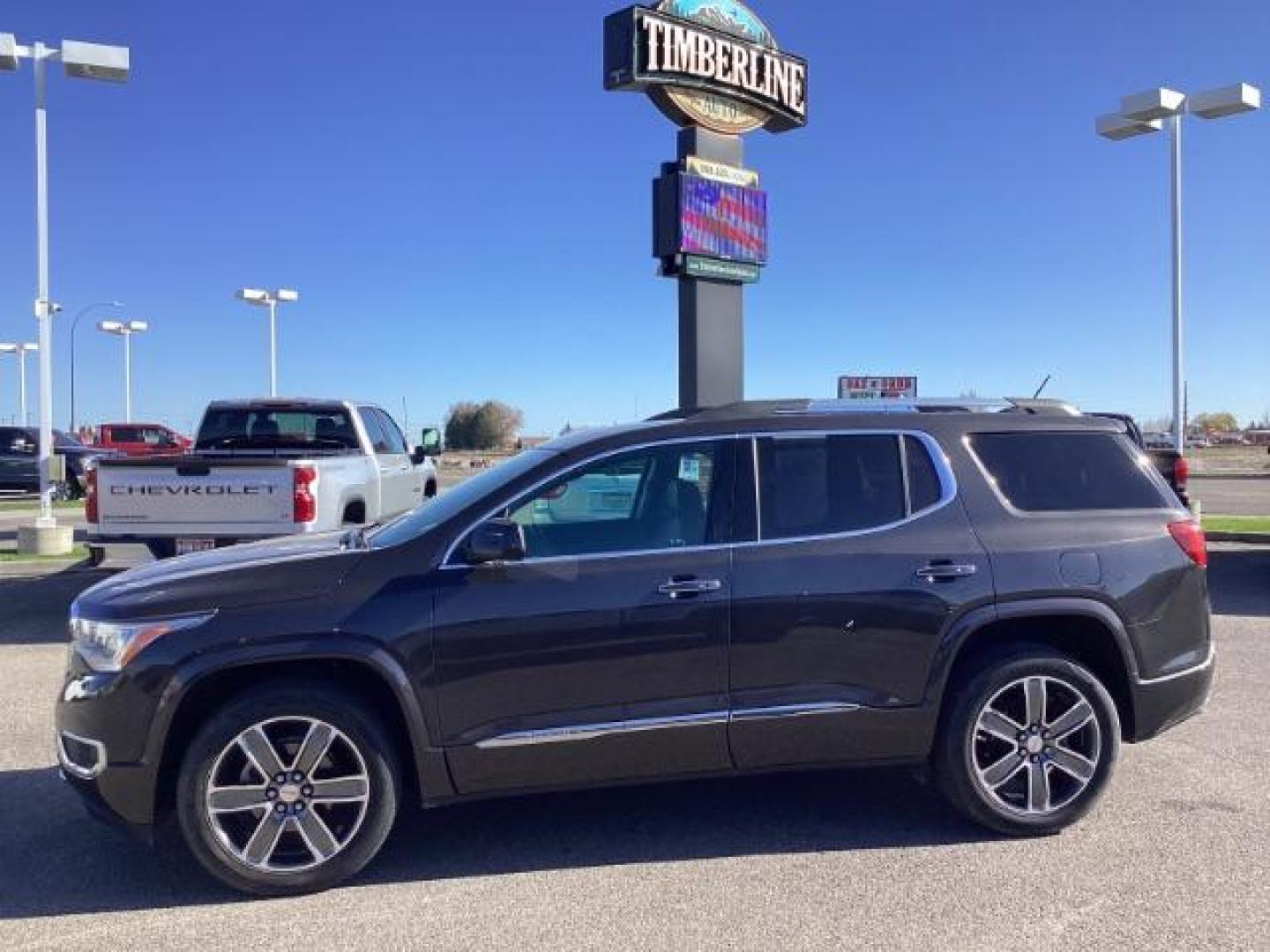 2017 GRAY /Jet Black, leather GMC Acadia Denali AWD (1GKKNXLS4HZ) with an 3.6L V6 DOHC 24V engine, 6-Speed Automatic transmission, located at 1235 N Woodruff Ave., Idaho Falls, 83401, (208) 523-1053, 43.507172, -112.000488 - The 2017 GMC Acadia Denali is the top trim level of the Acadia lineup and comes with a host of luxurious features and advanced technologies. Here are the key features you can typically find on the 2017 GMC Acadia Denali: Engine Options: The Acadia Denali typically comes with a powerful 3.6-liter V6 - Photo#1