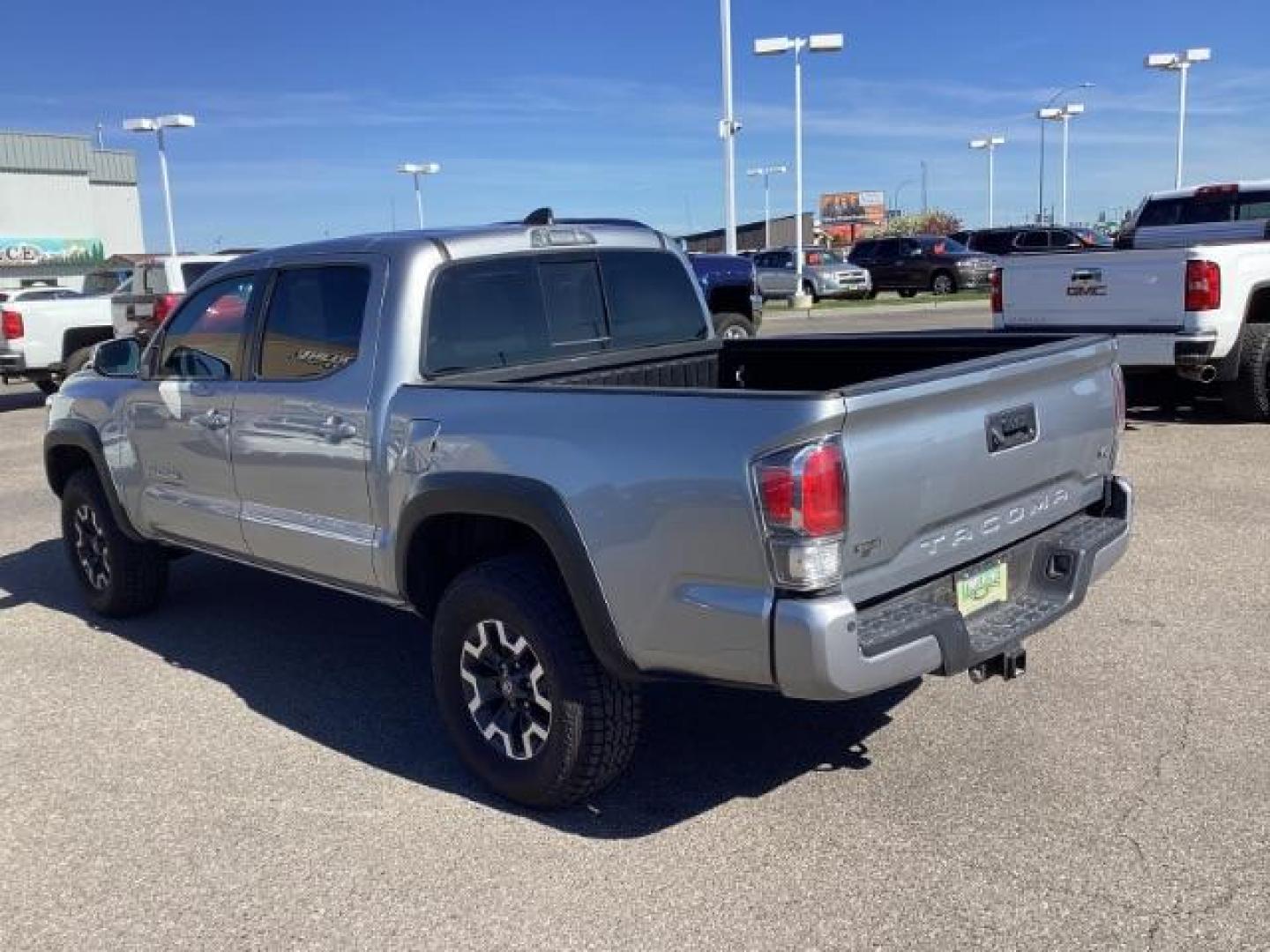 2021 Silver Sky Metallic /Cement Gray, cloth Toyota Tacoma SR5 Double Cab Long Bed V6 6AT 4WD (5TFCZ5ANXMX) with an 3.5L V6 DOHC 24V engine, 6-Speed Automatic transmission, located at 1235 N Woodruff Ave., Idaho Falls, 83401, (208) 523-1053, 43.507172, -112.000488 - The 2021 Toyota Tacoma Crew Cab is designed to excel both on and off the road, offering a combination of ruggedness, capability, and advanced features. Here are some of the key features you can typically find in this model: Off-Road Capability: The TRD Off-Road trim is specifically geared towards o - Photo#2