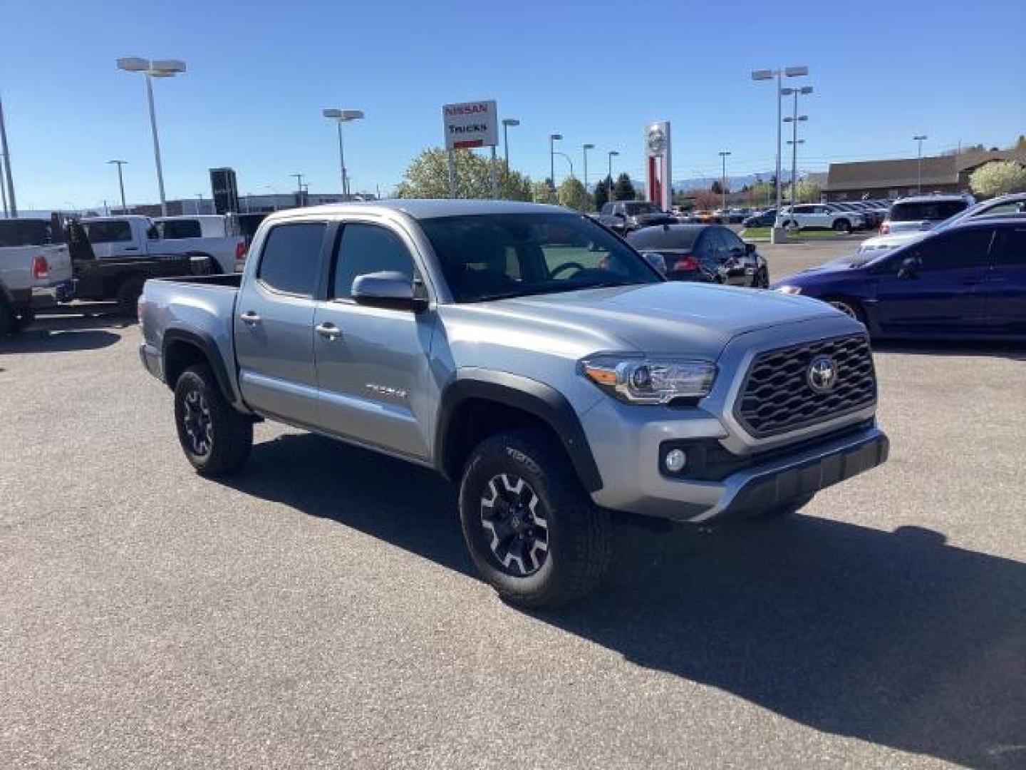 2021 Silver Sky Metallic /Cement Gray, cloth Toyota Tacoma SR5 Double Cab Long Bed V6 6AT 4WD (5TFCZ5ANXMX) with an 3.5L V6 DOHC 24V engine, 6-Speed Automatic transmission, located at 1235 N Woodruff Ave., Idaho Falls, 83401, (208) 523-1053, 43.507172, -112.000488 - The 2021 Toyota Tacoma Crew Cab is designed to excel both on and off the road, offering a combination of ruggedness, capability, and advanced features. Here are some of the key features you can typically find in this model: Off-Road Capability: The TRD Off-Road trim is specifically geared towards o - Photo#6
