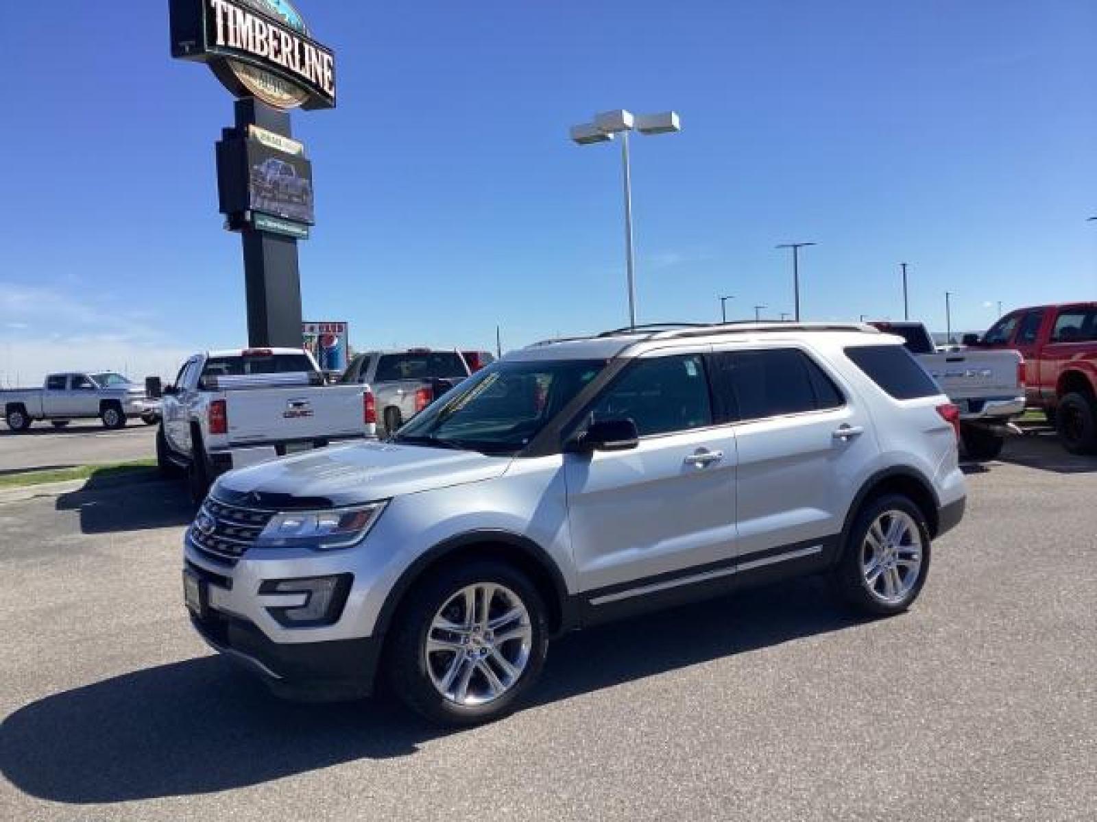 2017 Ingot Silver Metallic /Dark Earth w/Ebony Black, leather/sueded microfibe Ford Explorer XLT 4WD (1FM5K8D87HG) with an 3.5L V6 DOHC 24V engine, 6-Speed Automatic transmission, located at 1235 N Woodruff Ave., Idaho Falls, 83401, (208) 523-1053, 43.507172, -112.000488 - Photo #0