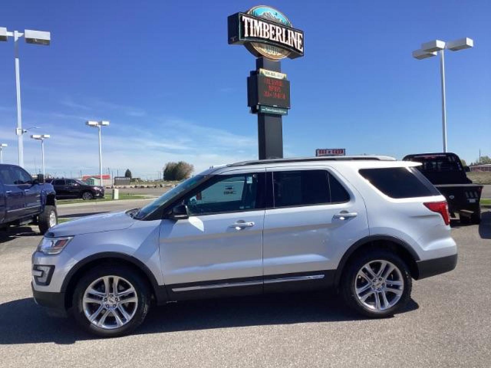 2017 Ingot Silver Metallic /Dark Earth w/Ebony Black, leather/sueded microfibe Ford Explorer XLT 4WD (1FM5K8D87HG) with an 3.5L V6 DOHC 24V engine, 6-Speed Automatic transmission, located at 1235 N Woodruff Ave., Idaho Falls, 83401, (208) 523-1053, 43.507172, -112.000488 - The 2017 Ford Explorer XLT 4x4 is a midsize SUV known for its versatility, comfort, and modern features. Here are the key features you can typically find in the 2017 Ford Explorer XLT 4x4: Four-Wheel Drive System: The Explorer XLT 4x4 comes equipped with a capable four-wheel-drive system, providin - Photo #1