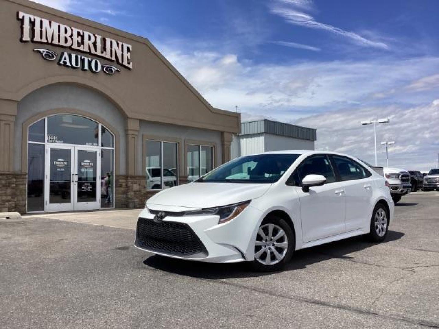 2021 WHITE /CLOTH Toyota Corolla LE (5YFEPMAE1MP) with an 1.8L L4 DOHC 16V engine, Continuously Variable Transmission transmission, located at 1235 N Woodruff Ave., Idaho Falls, 83401, (208) 523-1053, 43.507172, -112.000488 - Photo#0