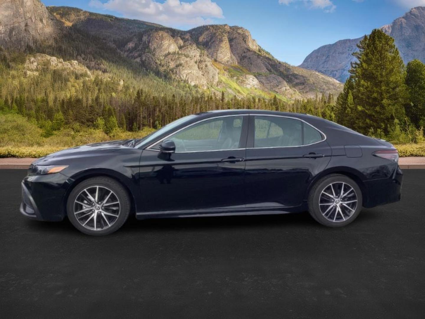 2023 Midnight Black Metallic /Black Toyota Camry SE (4T1G11AKXPU) with an 2.5L L4 DOHC 16V engine, 8-Speed Automatic transmission, located at 1235 N Woodruff Ave., Idaho Falls, 83401, (208) 523-1053, 43.507172, -112.000488 - At Timberline Auto, finding a great deal on your next vehicle is always easy! Our experienced sales staff's goal is to help find you the right vehicle at the right price! Our knowledgeable finance department has options for almost any credit score. We offer extended service contract options to prote - Photo#2