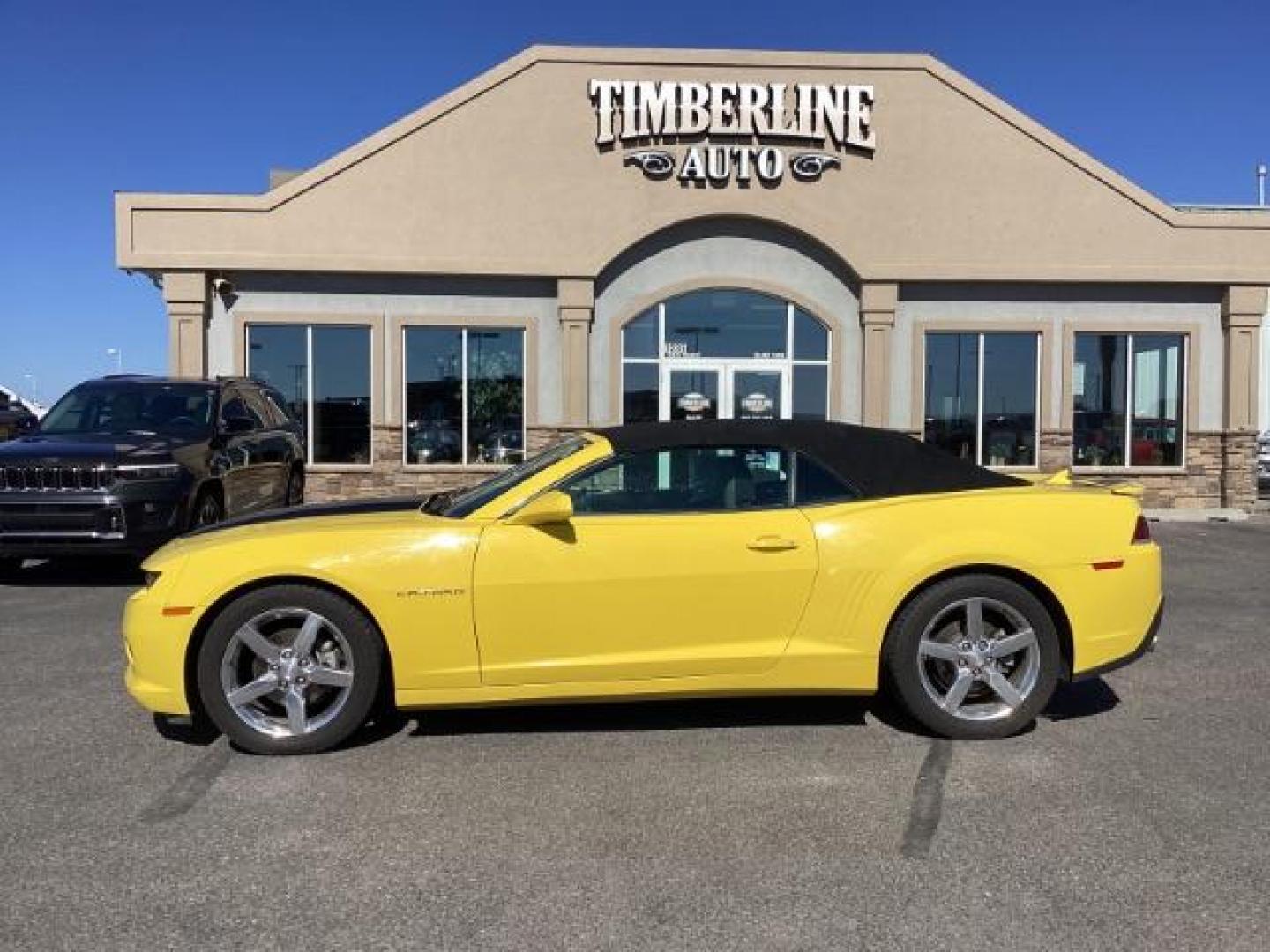 2014 YELLOW /Black Chevrolet Camaro Convertible 1LT (2G1FB3D38E9) with an 3.6L V6 DOHC 24V FFV engine, 6-Speed Automatic transmission, located at 1235 N Woodruff Ave., Idaho Falls, 83401, (208) 523-1053, 43.507172, -112.000488 - Photo#1