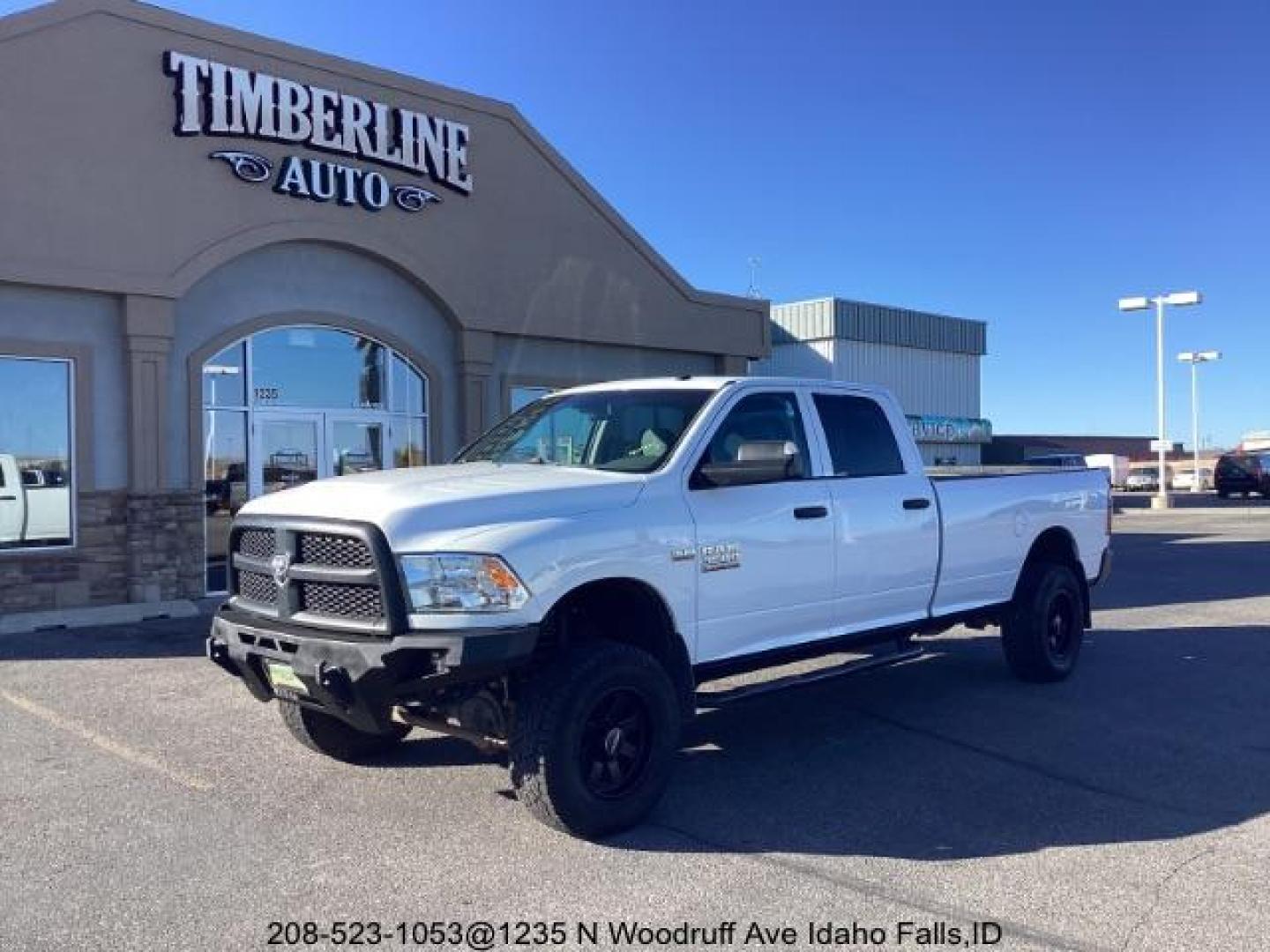 2014 Bright White Clearcoat /Diesel Gray/Black RAM 3500 ST Crew Cab LWB 4WD (3C63R3GJ1EG) with an 6.4 V8 engine, 6-Speed Automatic transmission, located at 1235 N Woodruff Ave., Idaho Falls, 83401, (208) 523-1053, 43.507172, -112.000488 - Photo#0