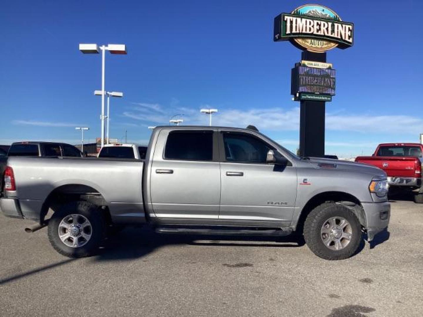 2020 Billet Silver Metallic Clear Coat /Black, cloth RAM 2500 Tradesman Crew Cab SWB 4WD (3C6UR5DL1LG) with an 6.7L L6 OHV 24V TURBO DIESEL engine, 6-Speed Automatic transmission, located at 1235 N Woodruff Ave., Idaho Falls, 83401, (208) 523-1053, 43.507172, -112.000488 - At Timberline Auto, finding a great deal on your next vehicle is always easy! Our experienced sales staff's goal is to help find you the right vehicle at the right price! Our knowledgeable finance department has options for almost any credit score. We offer extended service contract options to prote - Photo#7