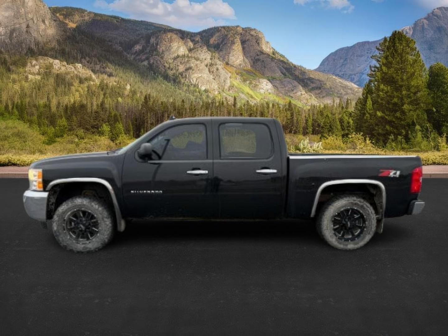 2013 Black /Ebony Cloth Interior Chevrolet Silverado 1500 (3GCPKSE74DG) with an 53L V8 OHV 16V FFV engine, Automatic transmission, located at 1175 N Woodruff Ave, Idaho Falls, ID, 83401, 43.506901, -111.999657 - Photo#0