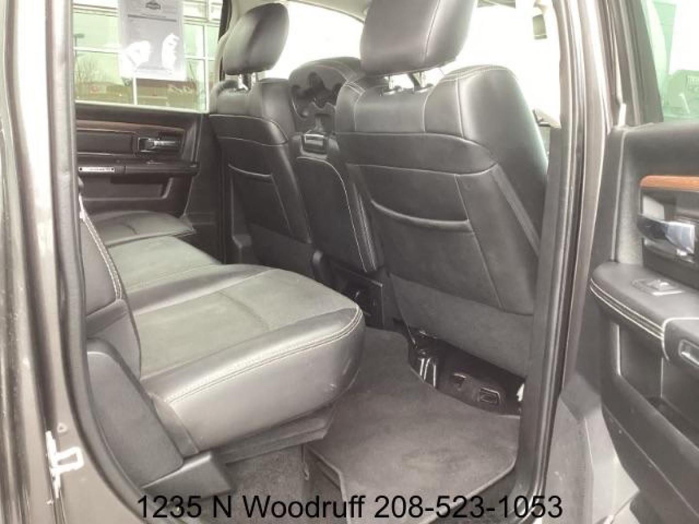 2017 GRAY /Black, leather RAM 2500 Laramie Crew Cab SWB 4WD (3C6UR5FL3HG) with an 6.7L L6 OHV 24V TURBO DIESEL engine, 6-Speed Automatic transmission, located at 1235 N Woodruff Ave., Idaho Falls, 83401, (208) 523-1053, 43.507172, -112.000488 - At Timberline Auto, finding a great deal on your next vehicle is always easy! Our experienced sales staff's goal is to help find you the right vehicle at the right price! Our knowledgeable finance department has options for almost any credit score. We offer extended service contract options to prote - Photo#17