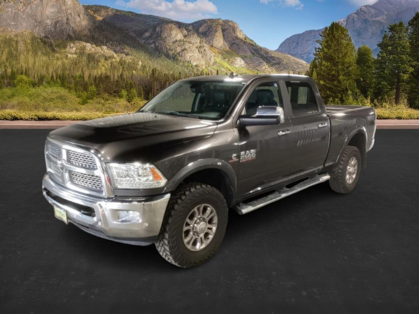 2017 GRAY /Black, leather RAM 2500 Laramie Crew Cab SWB 4WD (3C6UR5FL3HG) with an 6.7L L6 OHV 24V TURBO DIESEL engine, 6-Speed Automatic transmission, located at 1235 N Woodruff Ave., Idaho Falls, 83401, (208) 523-1053, 43.507172, -112.000488 - At Timberline Auto, finding a great deal on your next vehicle is always easy! Our experienced sales staff's goal is to help find you the right vehicle at the right price! Our knowledgeable finance department has options for almost any credit score. We offer extended service contract options to prote - Photo#0