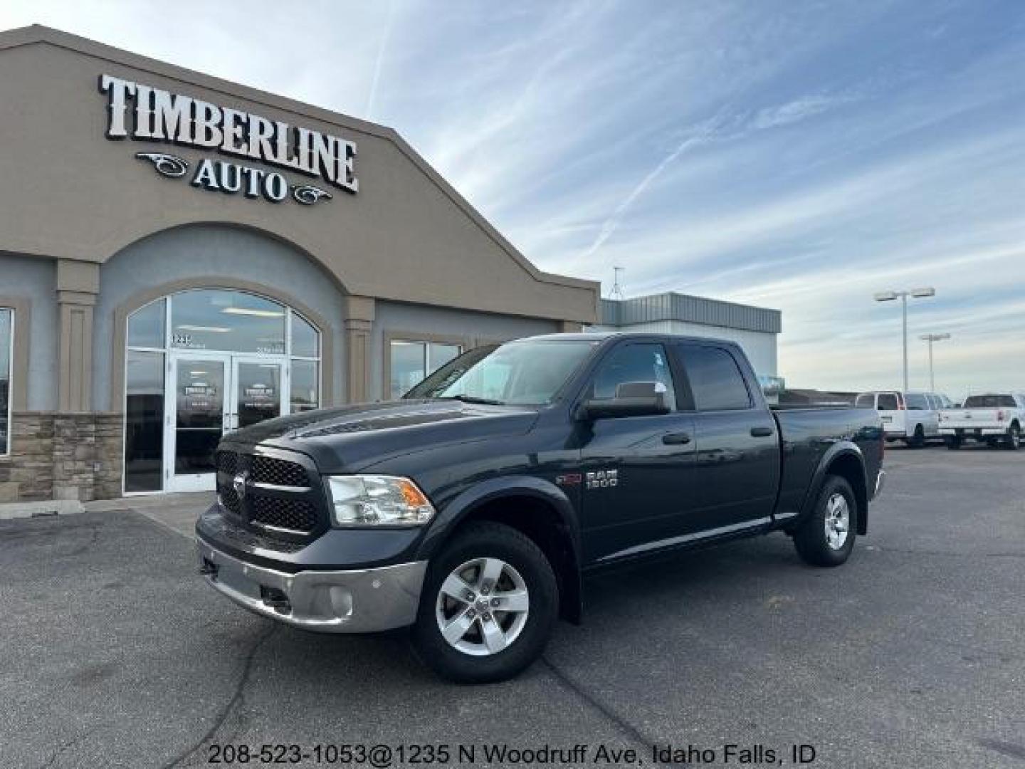 2016 GRAY /Black/Diesel Gray, cloth RAM 1500 SLT Crew Cab LWB 4WD (1C6RR7TM9GS) with an 3.0L V6 DOHC 24V DIESEL engine, 8-Speed Automatic transmission, located at 1235 N Woodruff Ave., Idaho Falls, 83401, (208) 523-1053, 43.507172, -112.000488 - Photo#0