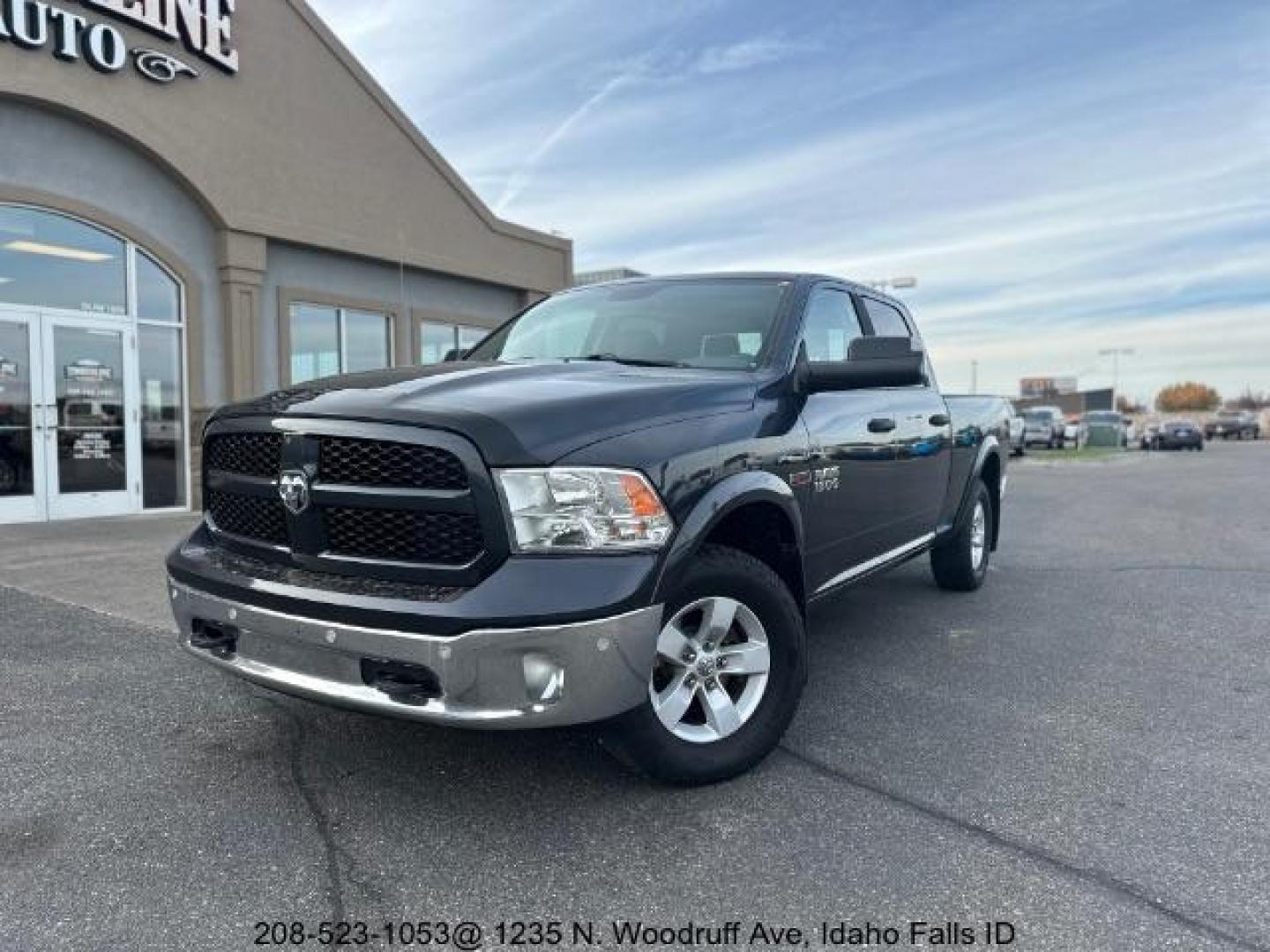 2016 GRAY /Black/Diesel Gray, cloth RAM 1500 SLT Crew Cab LWB 4WD (1C6RR7TM9GS) with an 3.0L V6 DOHC 24V DIESEL engine, 8-Speed Automatic transmission, located at 1235 N Woodruff Ave., Idaho Falls, 83401, (208) 523-1053, 43.507172, -112.000488 - Photo#1