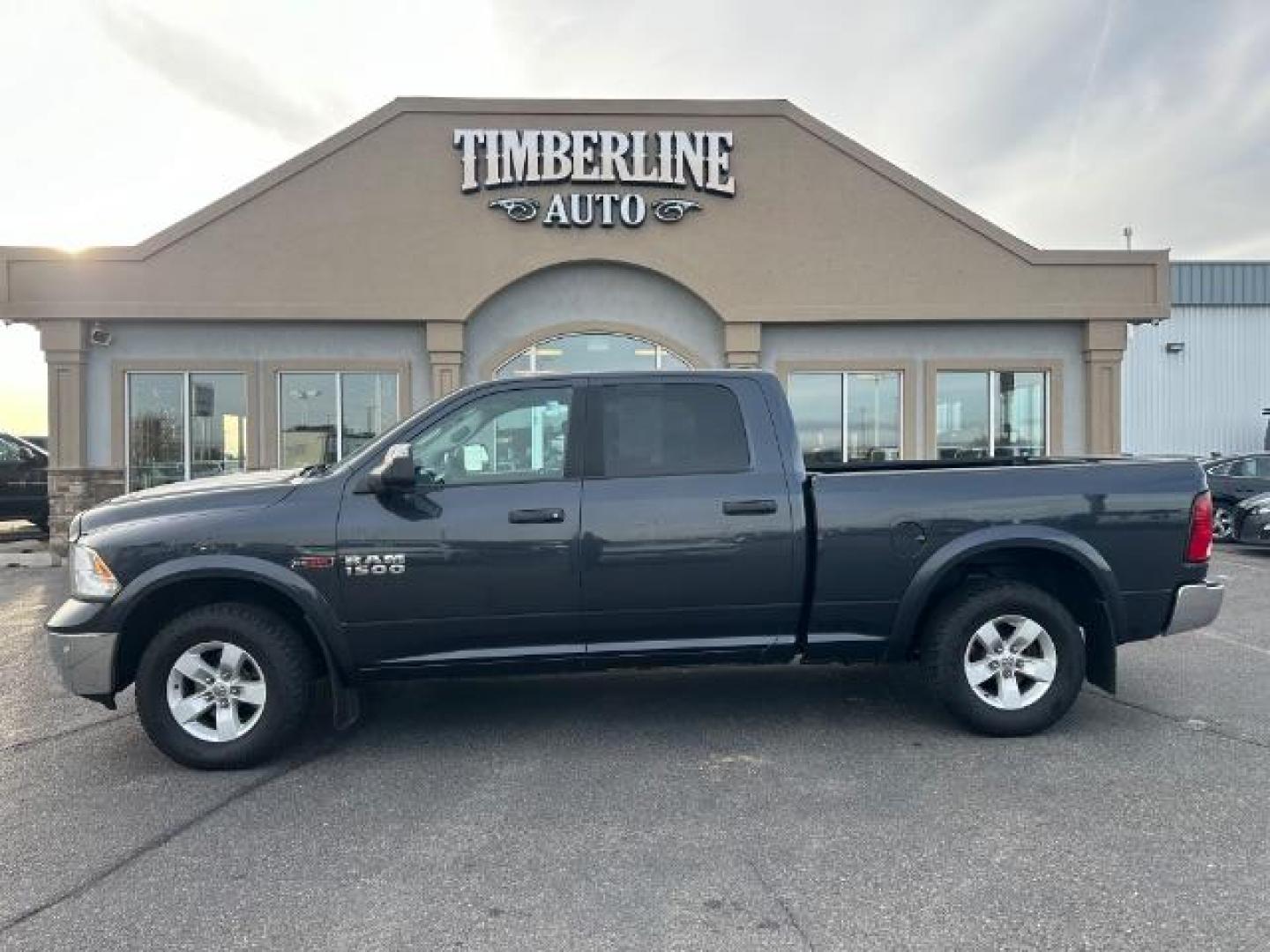 2016 GRAY /Black/Diesel Gray, cloth RAM 1500 SLT Crew Cab LWB 4WD (1C6RR7TM9GS) with an 3.0L V6 DOHC 24V DIESEL engine, 8-Speed Automatic transmission, located at 1235 N Woodruff Ave., Idaho Falls, 83401, (208) 523-1053, 43.507172, -112.000488 - Photo#2