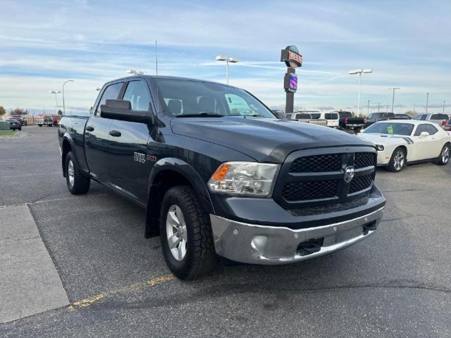 2016 GRAY /Black/Diesel Gray, cloth RAM 1500 SLT Crew Cab LWB 4WD (1C6RR7TM9GS) with an 3.0L V6 DOHC 24V DIESEL engine, 8-Speed Automatic transmission, located at 1235 N Woodruff Ave., Idaho Falls, 83401, (208) 523-1053, 43.507172, -112.000488 - Photo#7