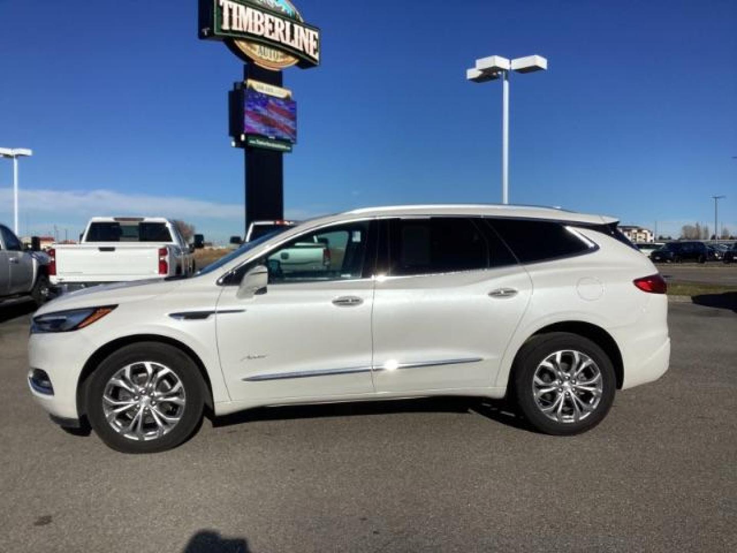 2021 White Frost Tricoat /Ebony Seats w/Ebony Interior Accents, leather Buick Enclave Avenir AWD (5GAEVCKW7MJ) with an 3.6L V6 DOHC 24V engine, 9-Speed Automatic transmission, located at 1235 N Woodruff Ave., Idaho Falls, 83401, (208) 523-1053, 43.507172, -112.000488 - At Timberline Auto, finding a great deal on your next vehicle is always easy! Our experienced sales staff's goal is to help find you the right vehicle at the right price! Our knowledgeable finance department has options for almost any credit score. We offer extended service contract options to prote - Photo#2
