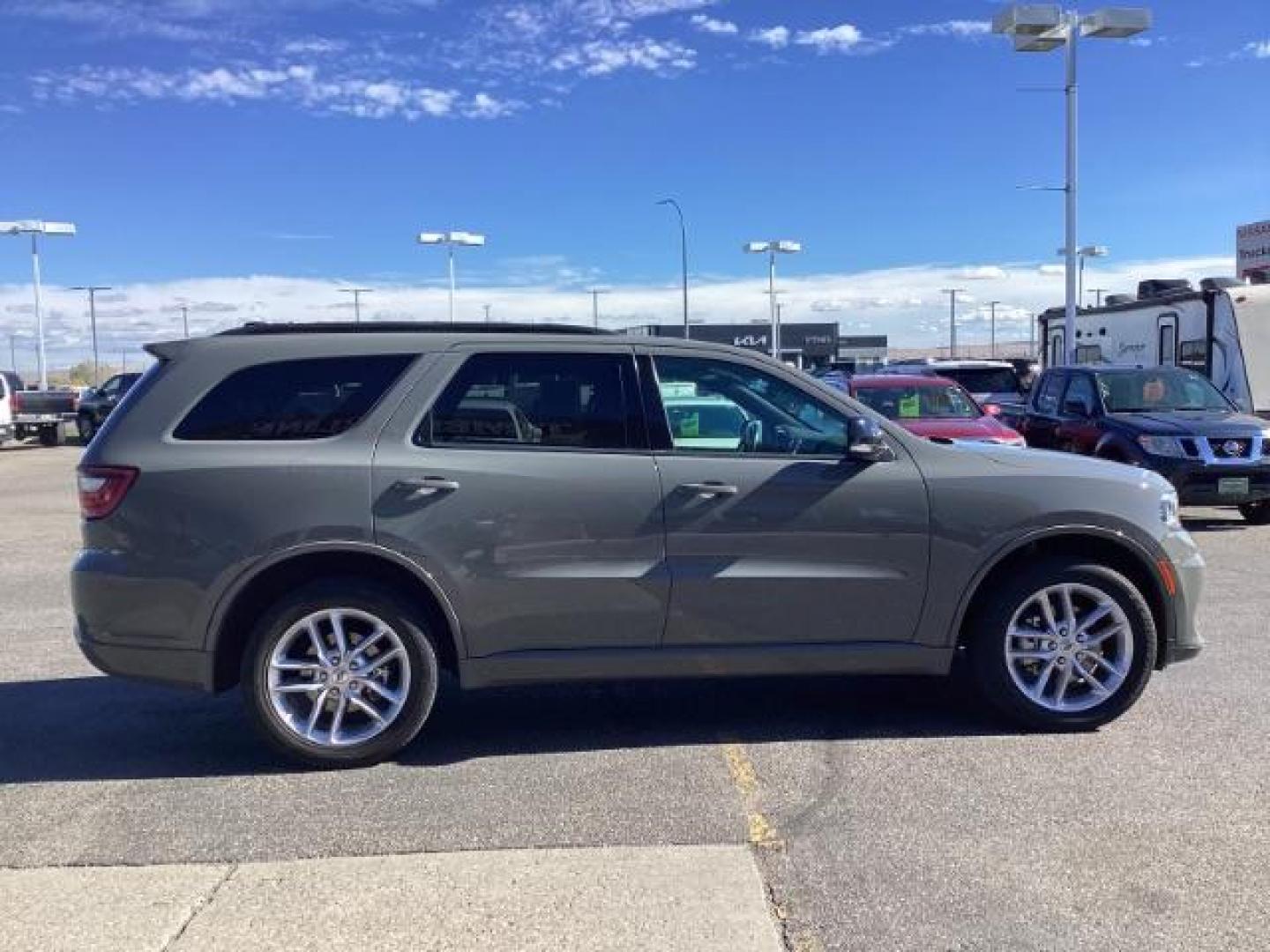 2023 Destroyer Grey Clear Coat /Black Dodge Durango GT Plus AWD (1C4RDJDG9PC) with an 3.6L V6 DOHC 24V engine, 8-Speed Automatic transmission, located at 1235 N Woodruff Ave., Idaho Falls, 83401, (208) 523-1053, 43.507172, -112.000488 - At Timberline Auto, finding a great deal on your next vehicle is always easy! Our experienced sales staff's goal is to help find you the right vehicle at the right price! Our knowledgeable finance department has options for almost any credit score. We offer extended service contract options to prote - Photo#6
