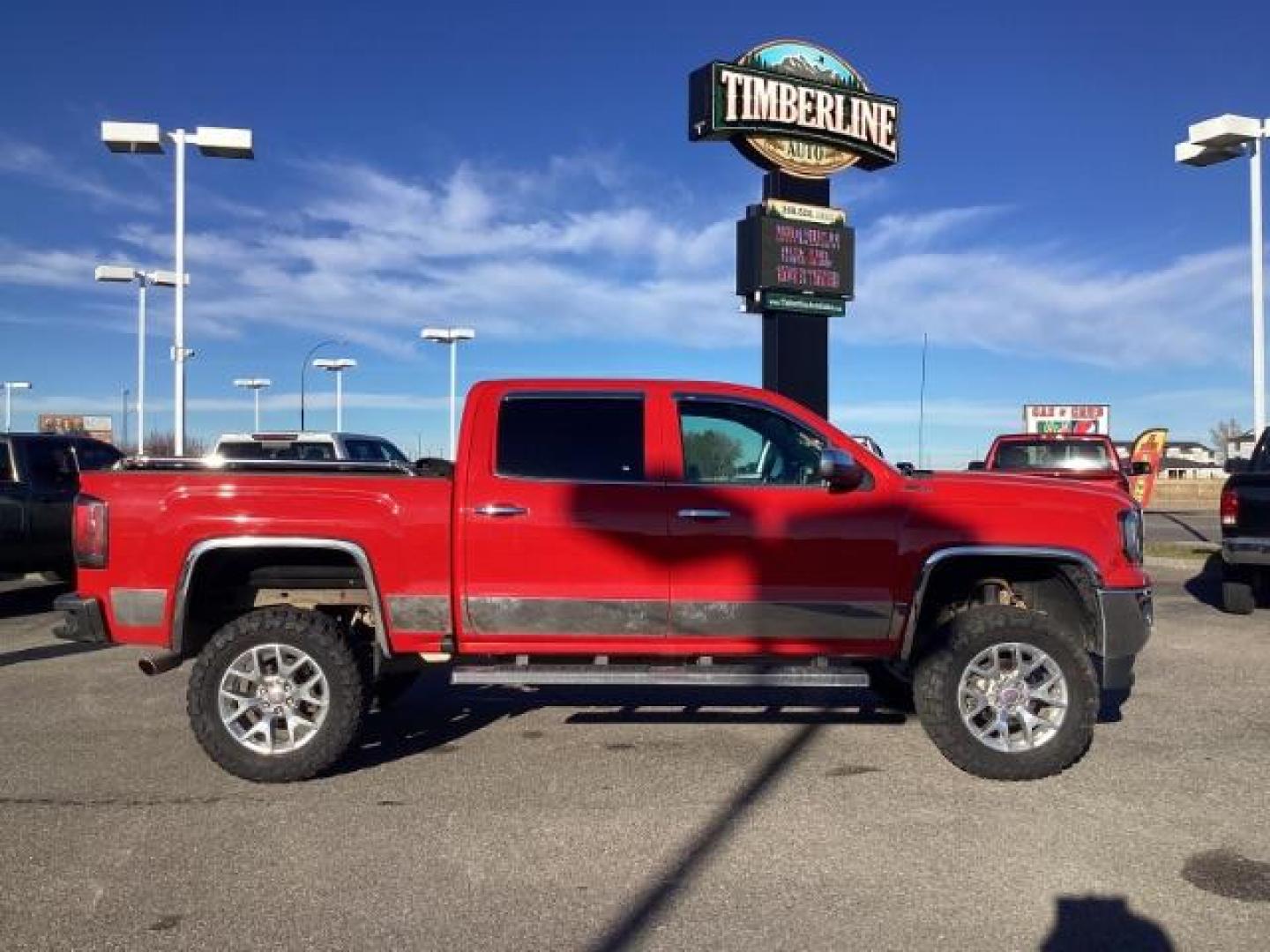 2017 Cardinal Red /Jet Black, leather GMC Sierra 1500 SLT Crew Cab Short Box 4WD (3GTU2NEC1HG) with an 5.3L V8 OHV 16V engine, 6-Speed Automatic transmission, located at 1235 N Woodruff Ave., Idaho Falls, 83401, (208) 523-1053, 43.507172, -112.000488 - At Timberline Auto, finding a great deal on your next vehicle is always easy! Our experienced sales staff's goal is to help find you the right vehicle at the right price! Our knowledgeable finance department has options for almost any credit score. We offer extended service contract options to prote - Photo#6