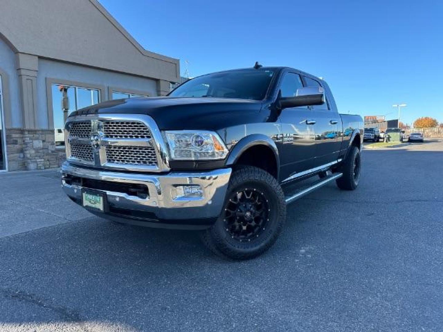 2018 GRAY /Black, leather RAM 2500 Laramie Mega Cab 4WD (3C6UR5NL2JG) with an 6.7L L6 OHV 24V TURBO DIESEL engine, 6-Speed Automatic transmission, located at 1235 N Woodruff Ave., Idaho Falls, 83401, (208) 523-1053, 43.507172, -112.000488 - At Timberline Auto, finding a great deal on your next vehicle is always easy! Our experienced sales staff's goal is to help find you the right vehicle at the right price! Our knowledgeable finance department has options for almost any credit score. We offer extended service contract options to prote - Photo#1