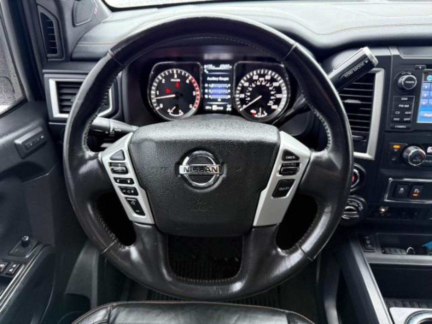 2018 BLACK /Black, leather Nissan Titan XD SL Midnight Edition 4x4 (1N6BA1F4XJN) with an 5.0L V8 DOHC 32V DIESEL engine, 6-Speed Automatic transmission, located at 1235 N Woodruff Ave., Idaho Falls, 83401, (208) 523-1053, 43.507172, -112.000488 - At Timberline Auto, finding a great deal on your next vehicle is always easy! Our experienced sales staff's goal is to help find you the right vehicle at the right price! Our knowledgeable finance department has options for almost any credit score. We offer extended service contract options to prote - Photo#16