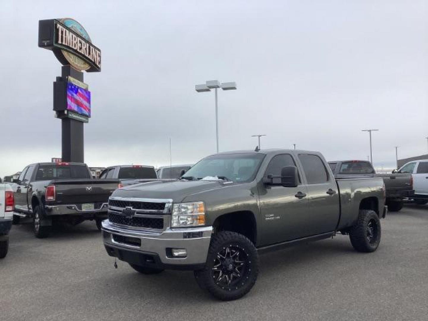 2011 Taupe Gray Metallic /Ebony Leather Interior Chevrolet Silverado 3500HD LT Crew Cab 4WD (1GC4K0C81BF) with an 6.6L V8 OHV 32V TURBO DIESEL engine, 6-Speed Automatic transmission, located at 1235 N Woodruff Ave., Idaho Falls, 83401, (208) 523-1053, 43.507172, -112.000488 - Photo#0