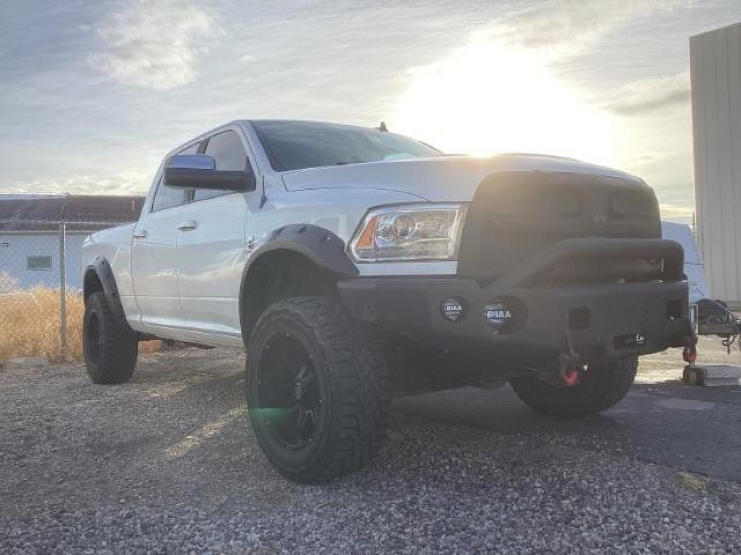 2013 WHITE /Black RAM 3500 Laramie Crew Cab SWB 4WD (3C63R3EL8DG) with an 6.7L L6 OHV 24V TURBO DIESEL engine, 6-Speed Automatic transmission, located at 1235 N Woodruff Ave., Idaho Falls, 83401, (208) 523-1053, 43.507172, -112.000488 - Photo#0