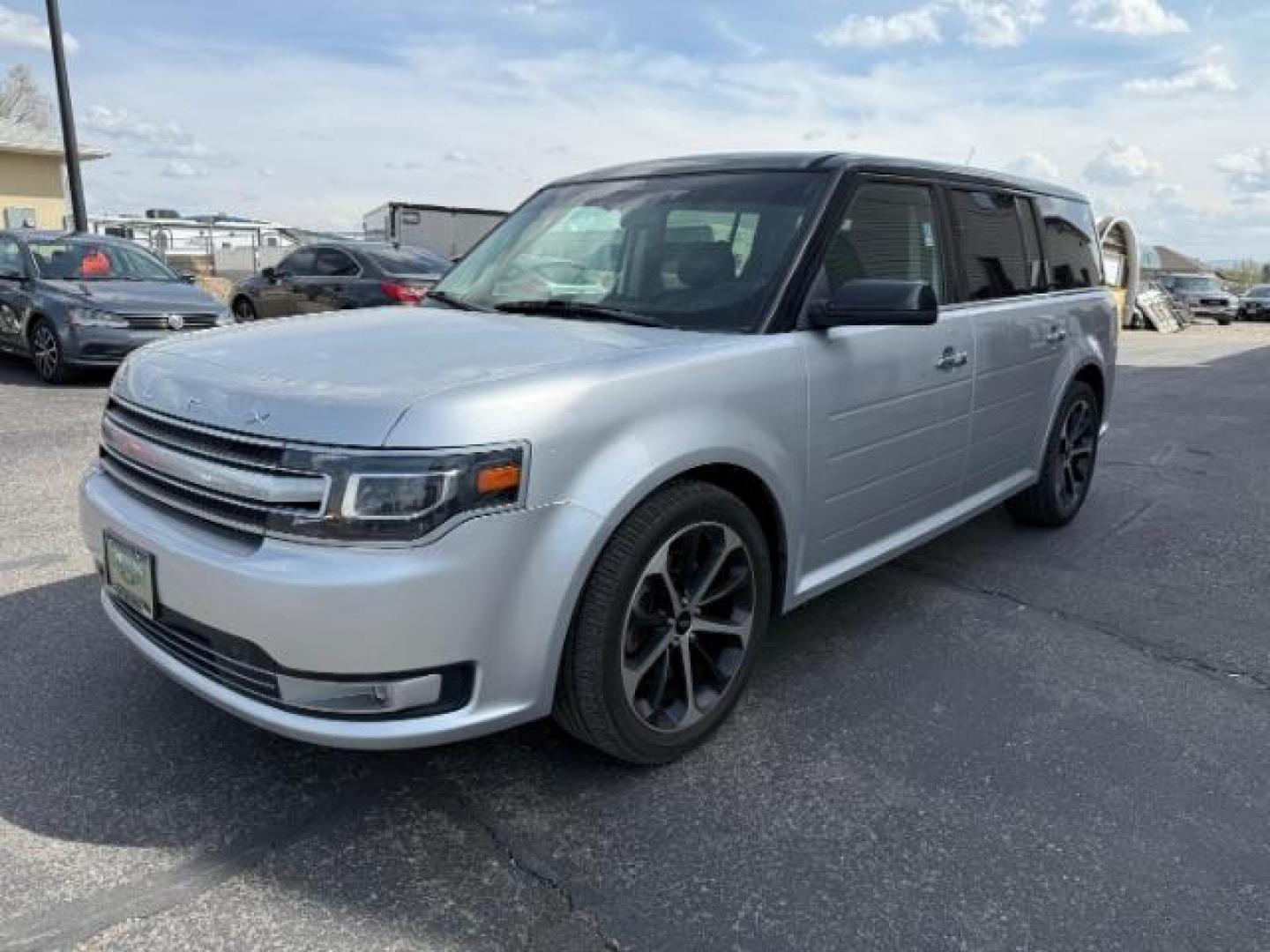 2013 Ingot Silver Metallic /Charcoal Black Leather Interior Ford Flex Limited AWD (2FMHK6DT9DB) with an 3.5L V6 DOHC 24V engine, 6-Speed Automatic Overdrive transmission, located at 1235 N Woodruff Ave., Idaho Falls, 83401, (208) 523-1053, 43.507172, -112.000488 - At Timberline Auto, finding a great deal on your next vehicle is always easy! Our experienced sales staff's goal is to help find you the right vehicle at the right price! Our knowledgeable finance department has options for almost any credit score. We offer extended service contract options to prote - Photo#0