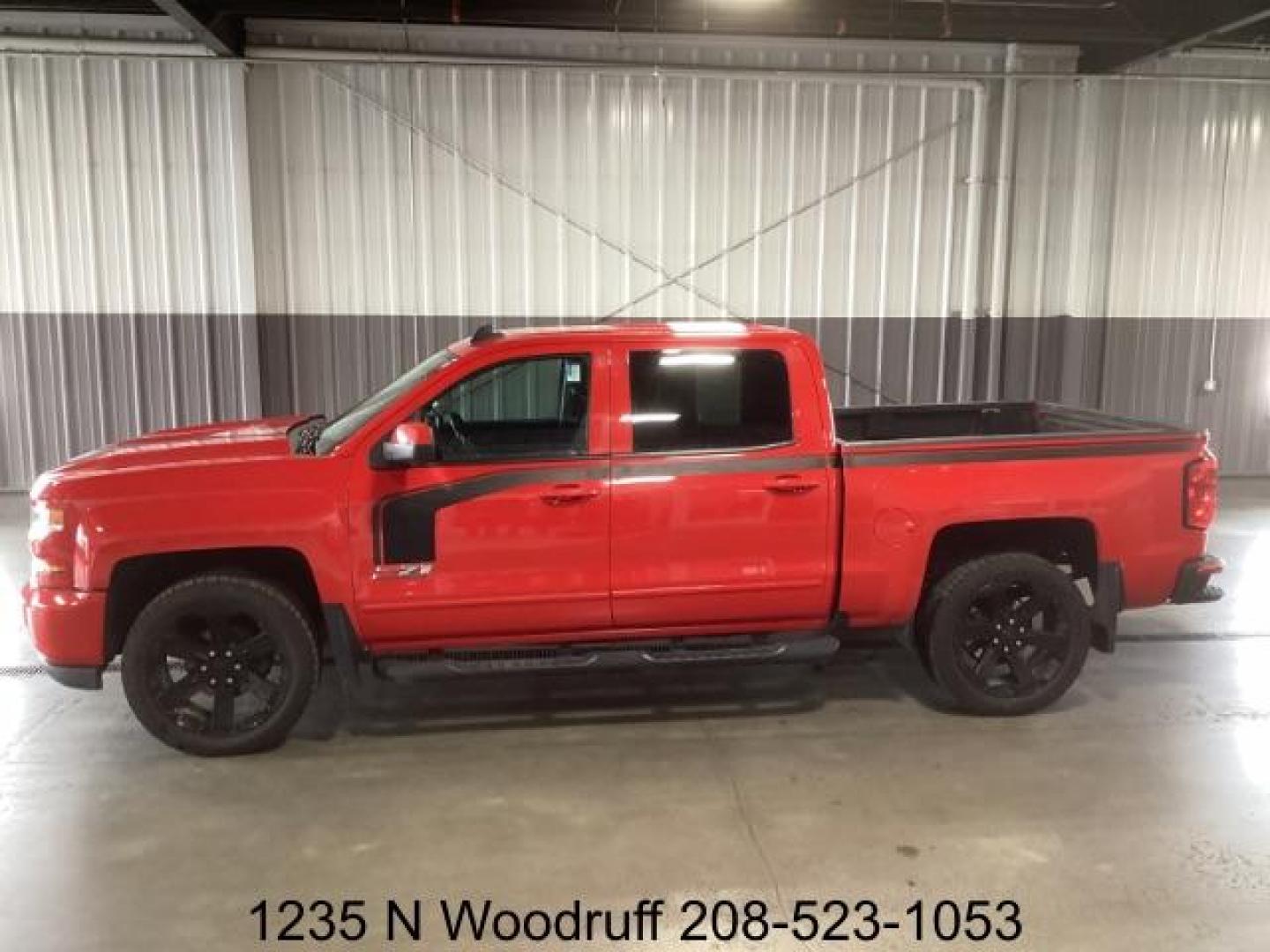 2018 Red Hot /Jet Black, leather Chevrolet Silverado 1500 LT Crew Cab 4WD (3GCUKREC2JG) with an 5.3L V8 OHV 16V engine, 6-Speed Automatic transmission, located at 1235 N Woodruff Ave., Idaho Falls, 83401, (208) 523-1053, 43.507172, -112.000488 - Photo#1
