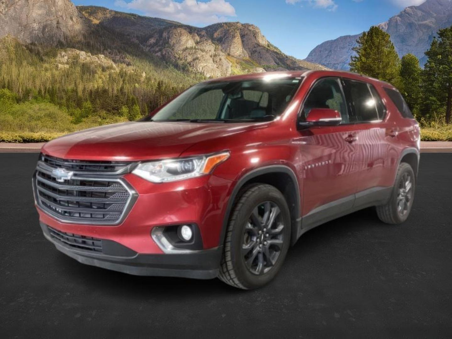 2019 Cajun Red Tintcoat /Jet Black, leather Chevrolet Traverse Premier AWD (1GNEVJKW6KJ) with an 3.6L V6 DOHC 24V engine, 9-Speed Automatic transmission, located at 1235 N Woodruff Ave., Idaho Falls, 83401, (208) 523-1053, 43.507172, -112.000488 - At Timberline Auto, finding a great deal on your next vehicle is always easy! Our experienced sales staff's goal is to help find you the right vehicle at the right price! Our knowledgeable finance department has options for almost any credit score. We offer extended service contract options to prote - Photo#0